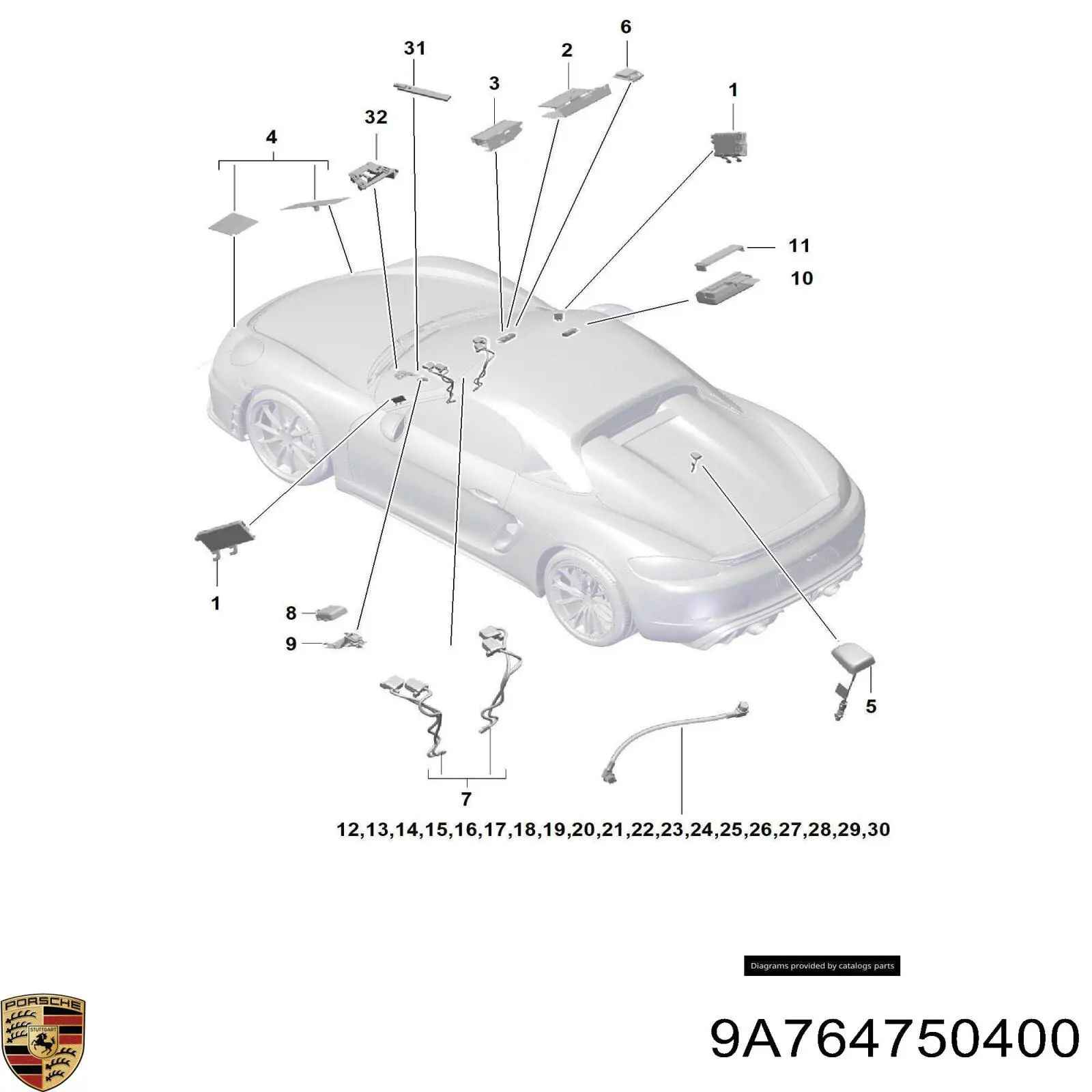 9A764750400 Porsche 