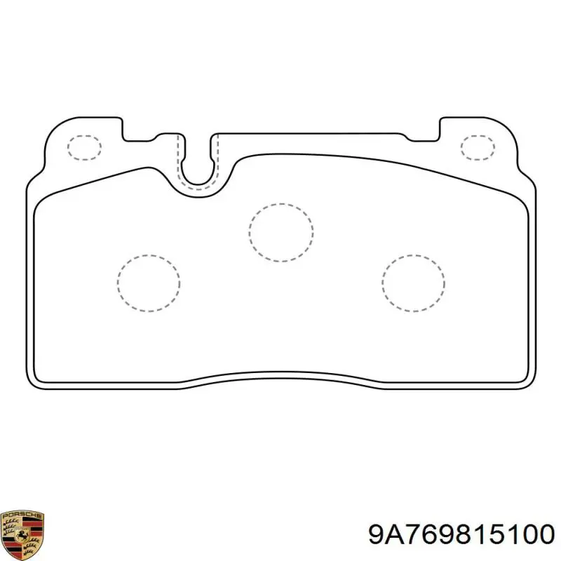 Передние тормозные колодки 9A769815100 Porsche