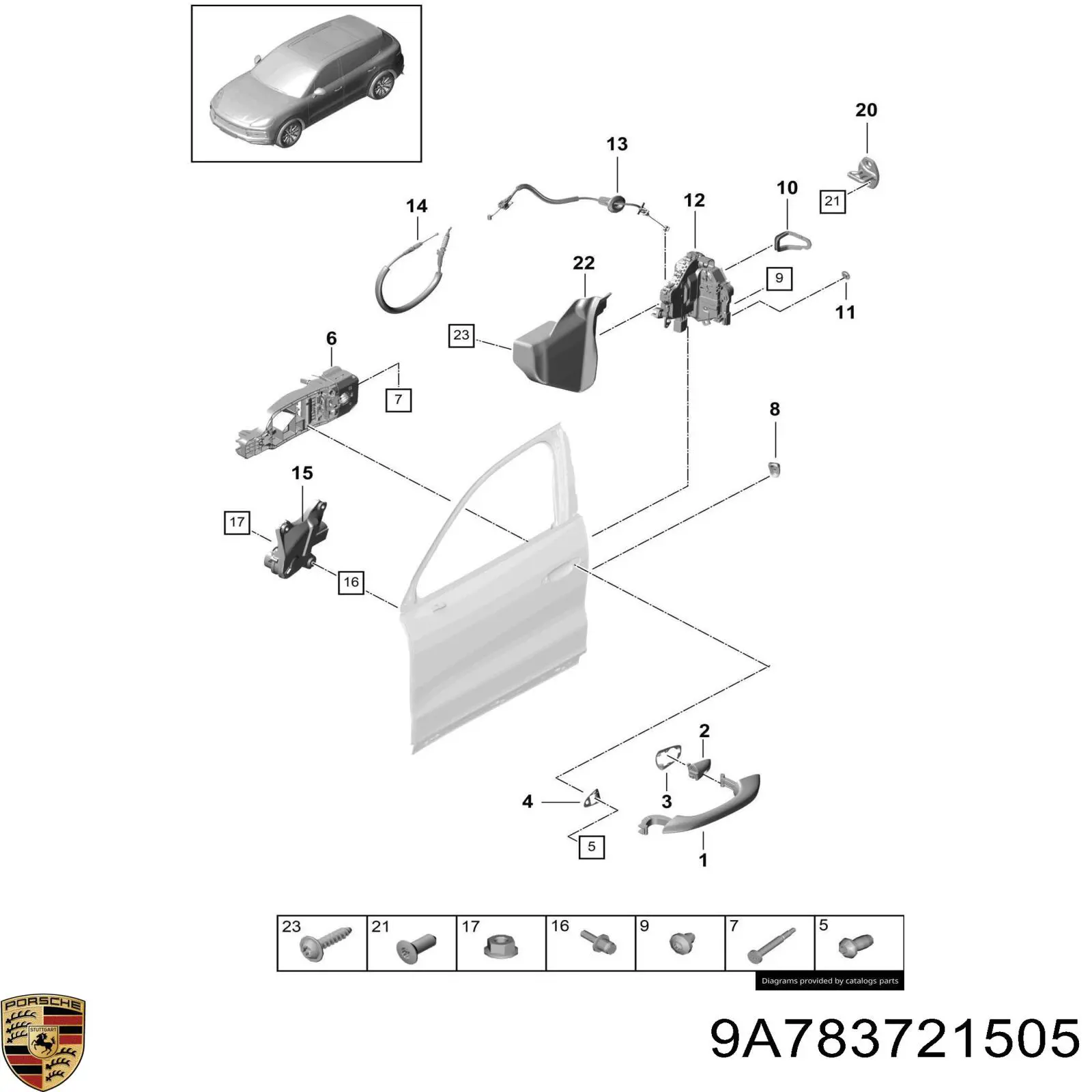 Запор кабины Porsche 9A783721505 цена, от 52.38 USD