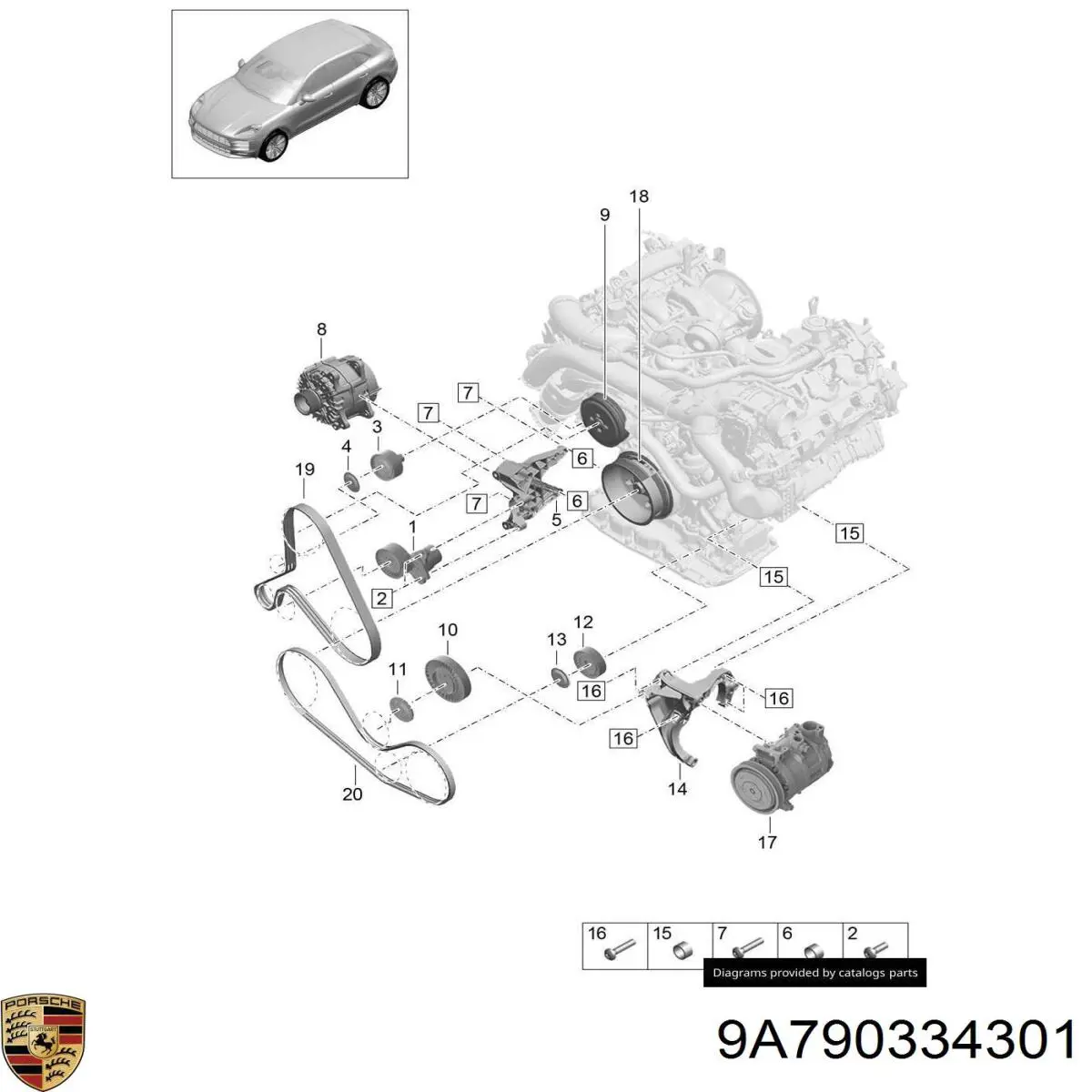 9A790334301 Porsche 