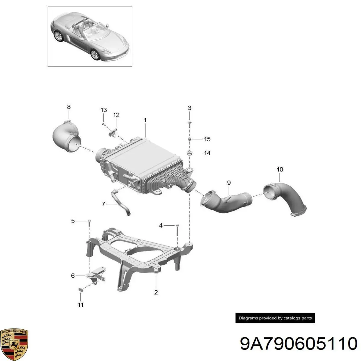Датчик давления наддува 9A790605110 Porsche