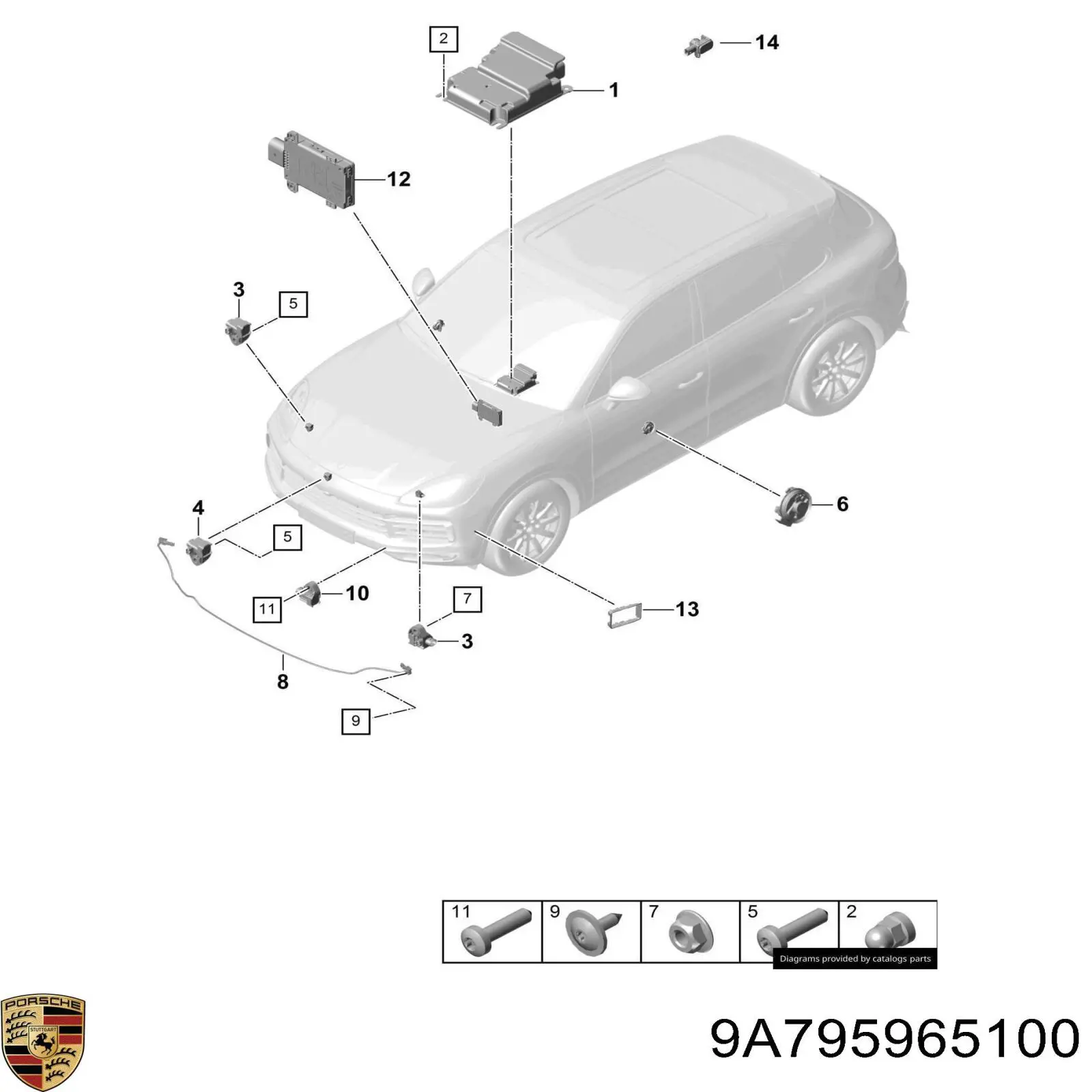 Датчик Айрбег передний Porsche 9A795965100 цена, от 266.06 USD