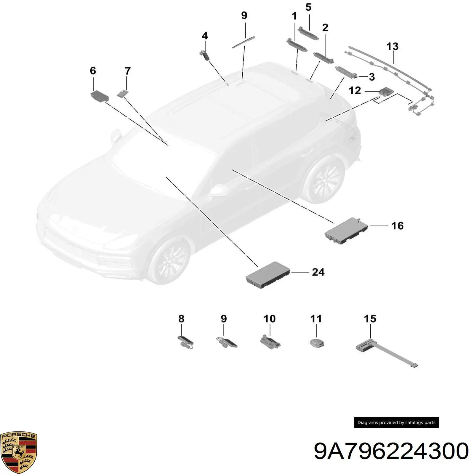  Porsche 9A796224300 цена, от 164.70 USD