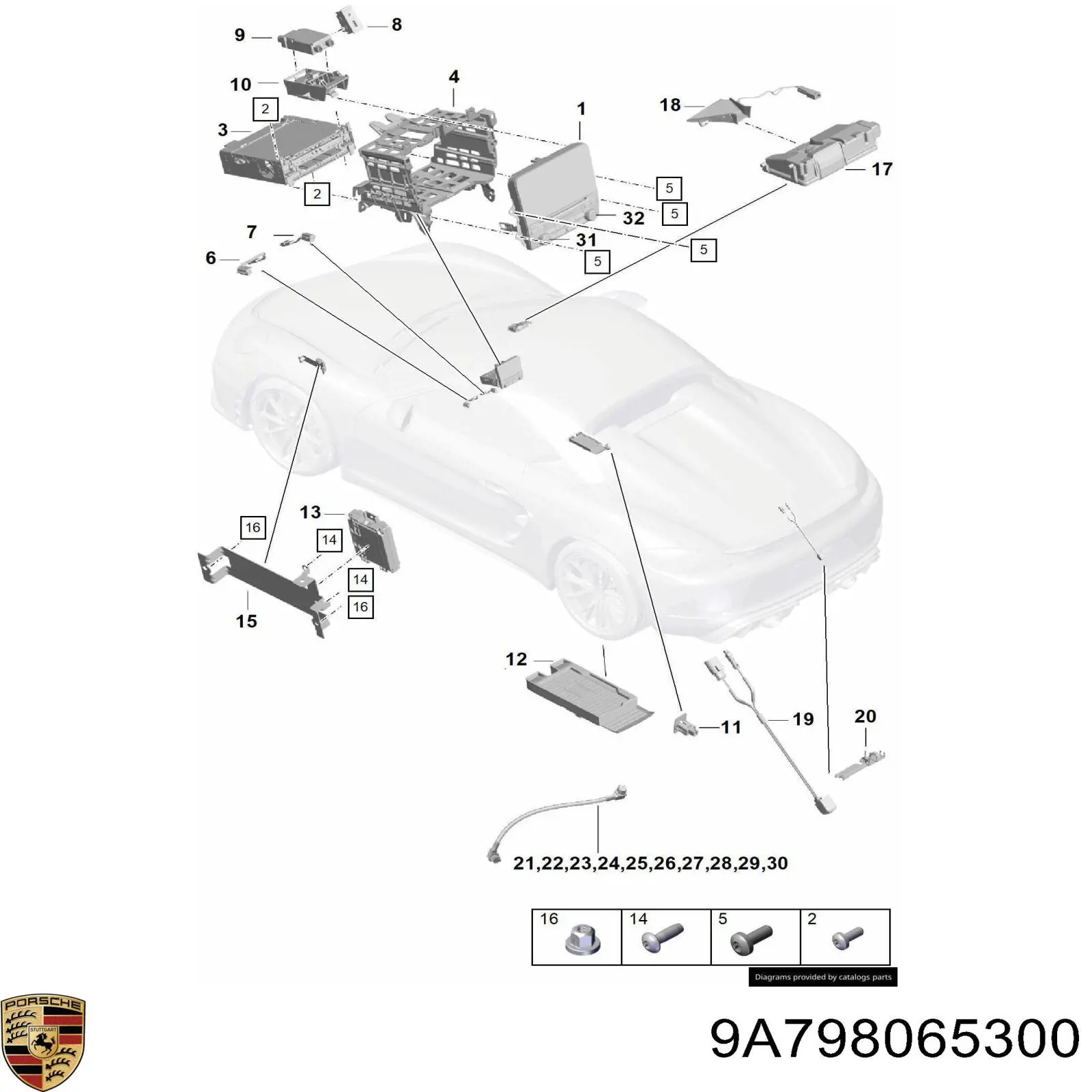 Камера системы обеспечения видимости Porsche 7PP980653D цена, от 126.69 USD
