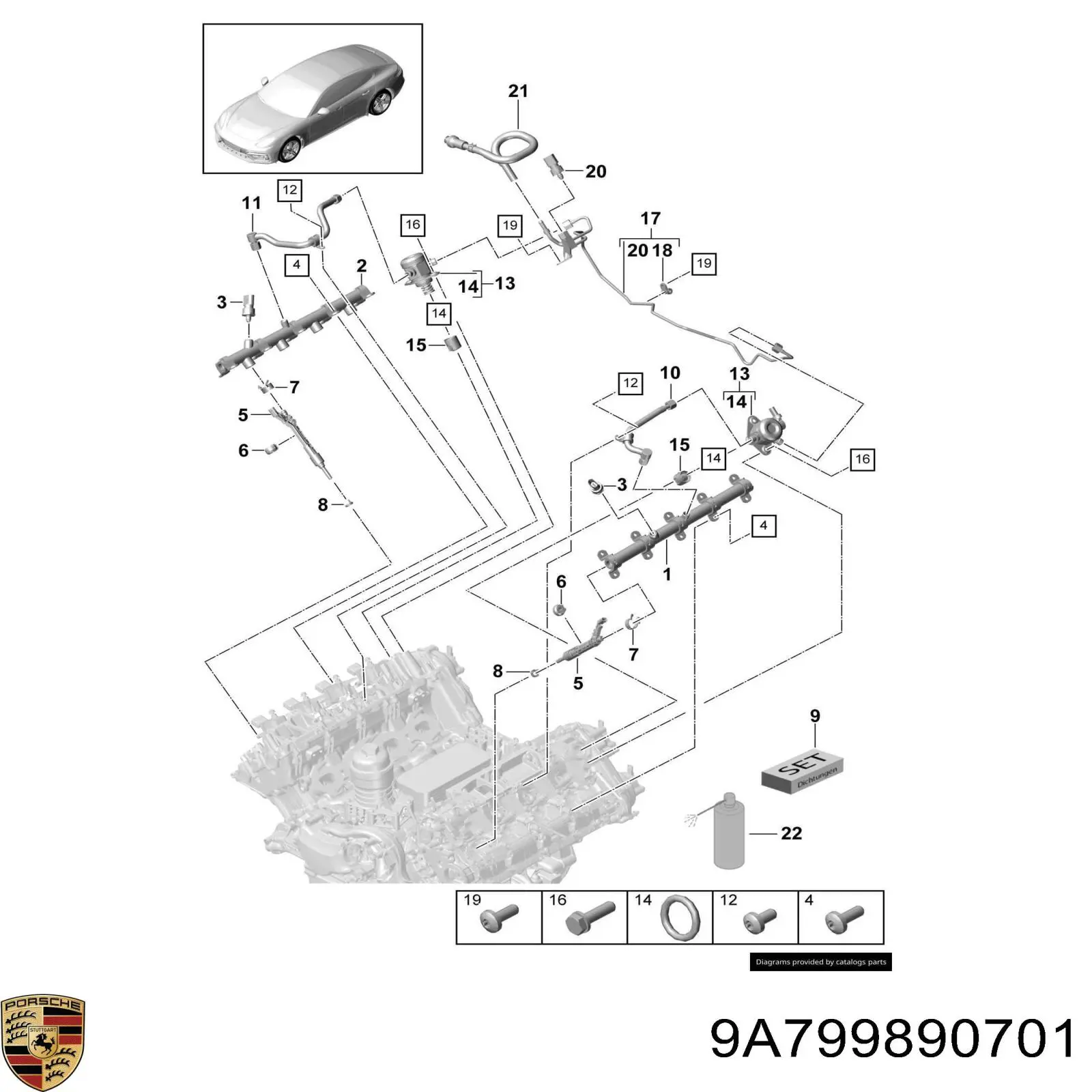  9A799890701 Porsche