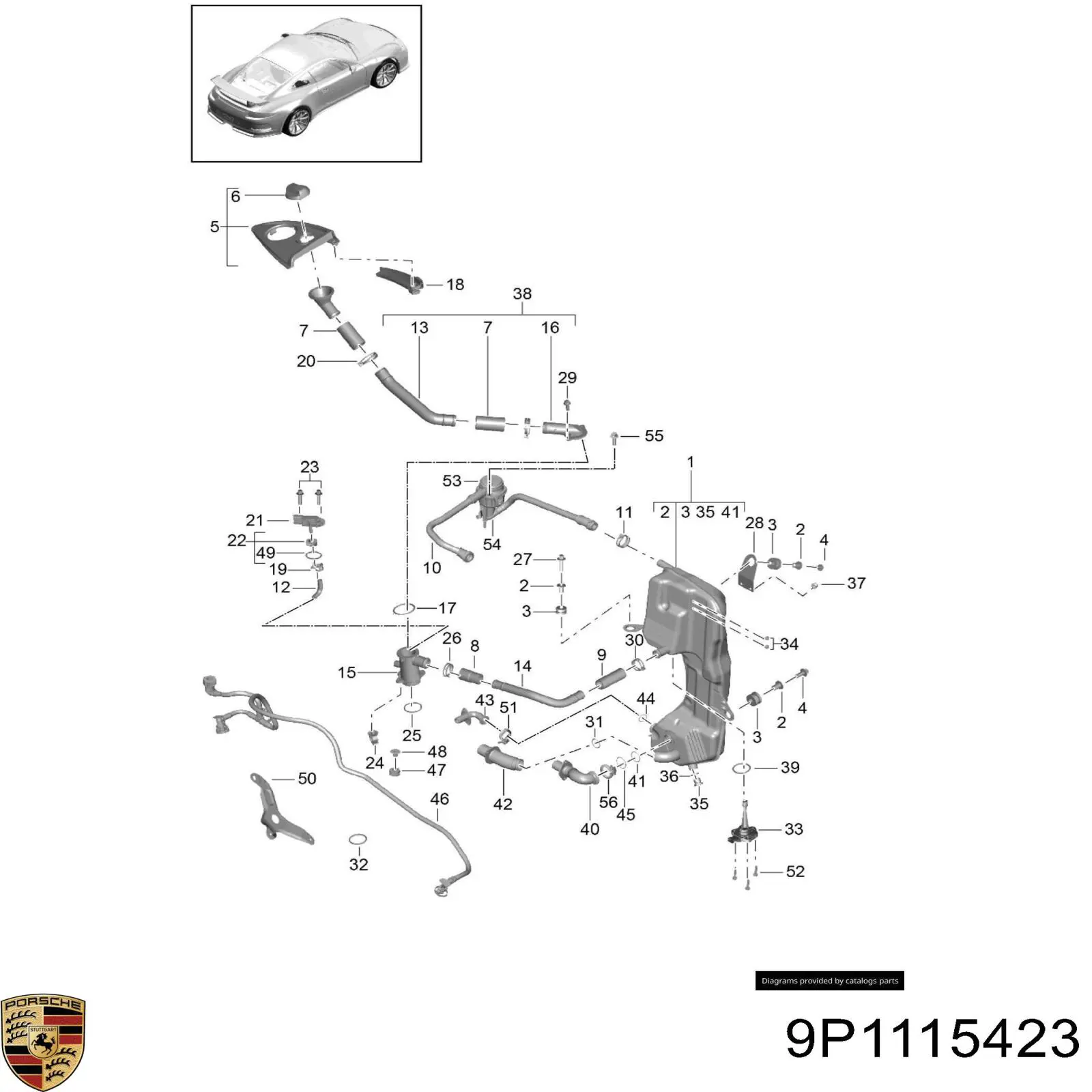 Крышка маслозаливной горловины Porsche 9P1115423A цена, от 62.77 USD