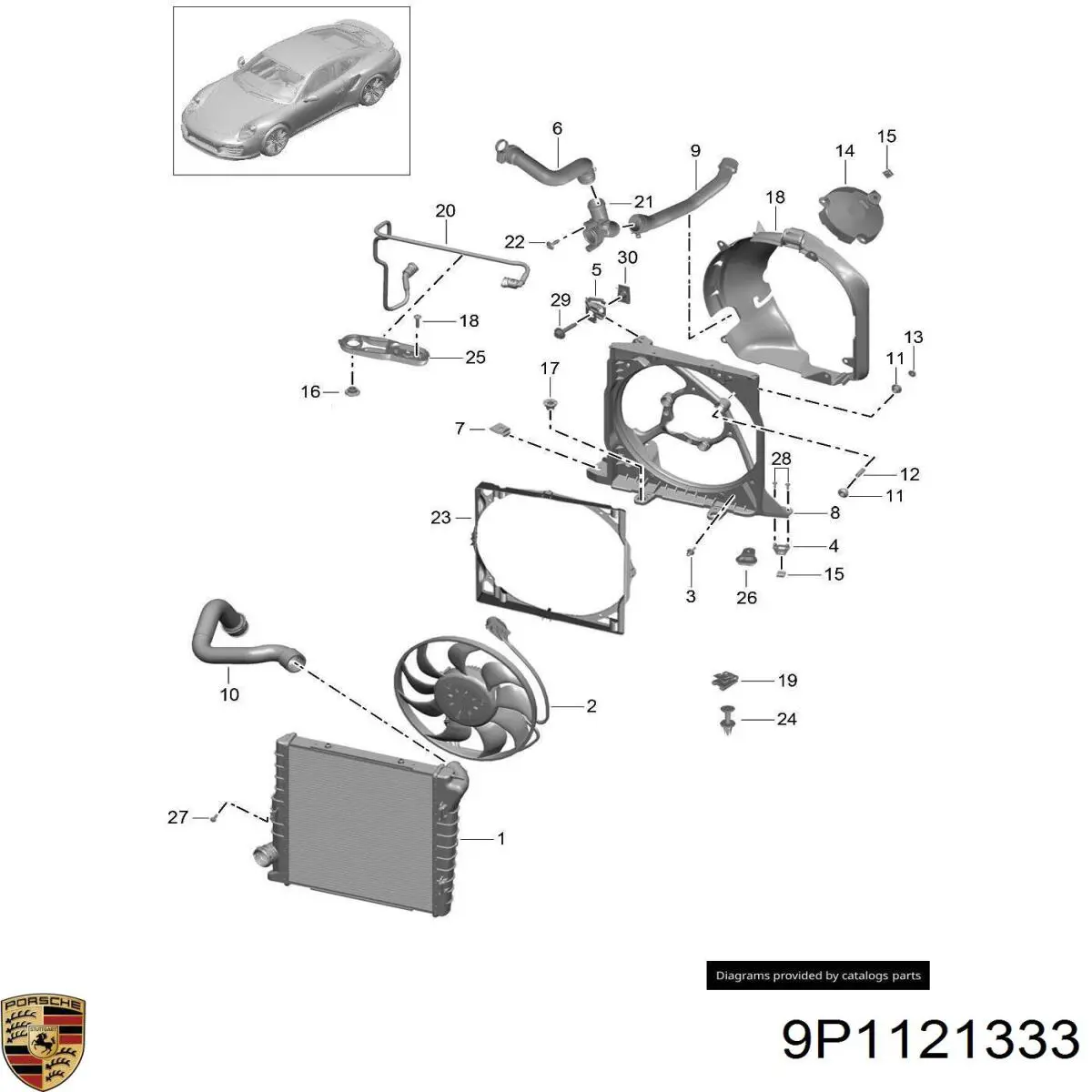  Porsche 9P1121333 цена, от 199.24 USD