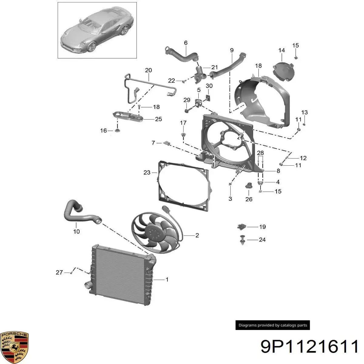  Porsche 9P1121611 цена, от 28.83 USD