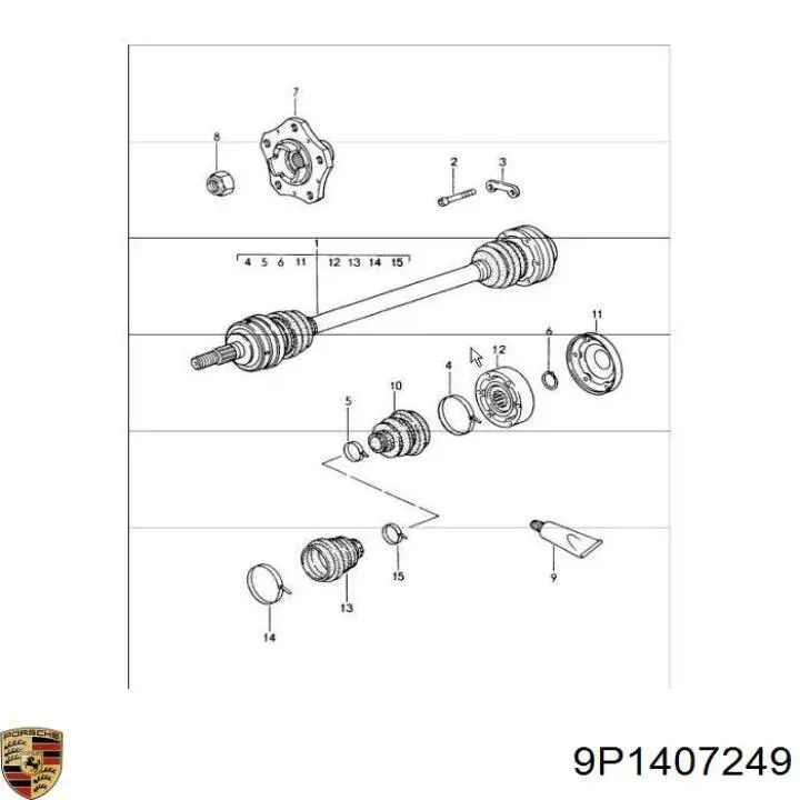 Купить 9P1407249 Porsche 