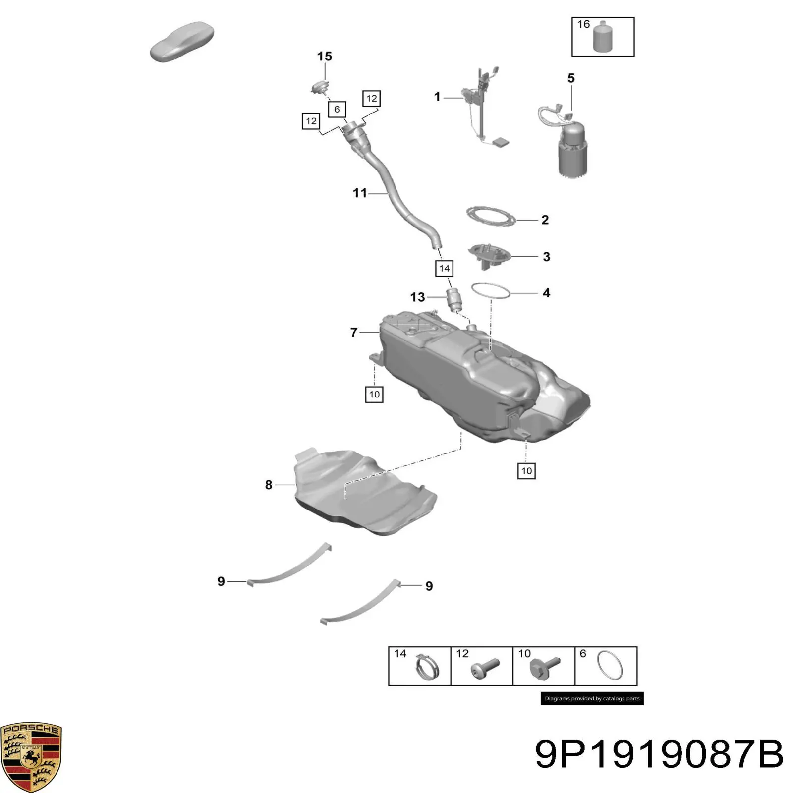 9P1919087B Porsche 