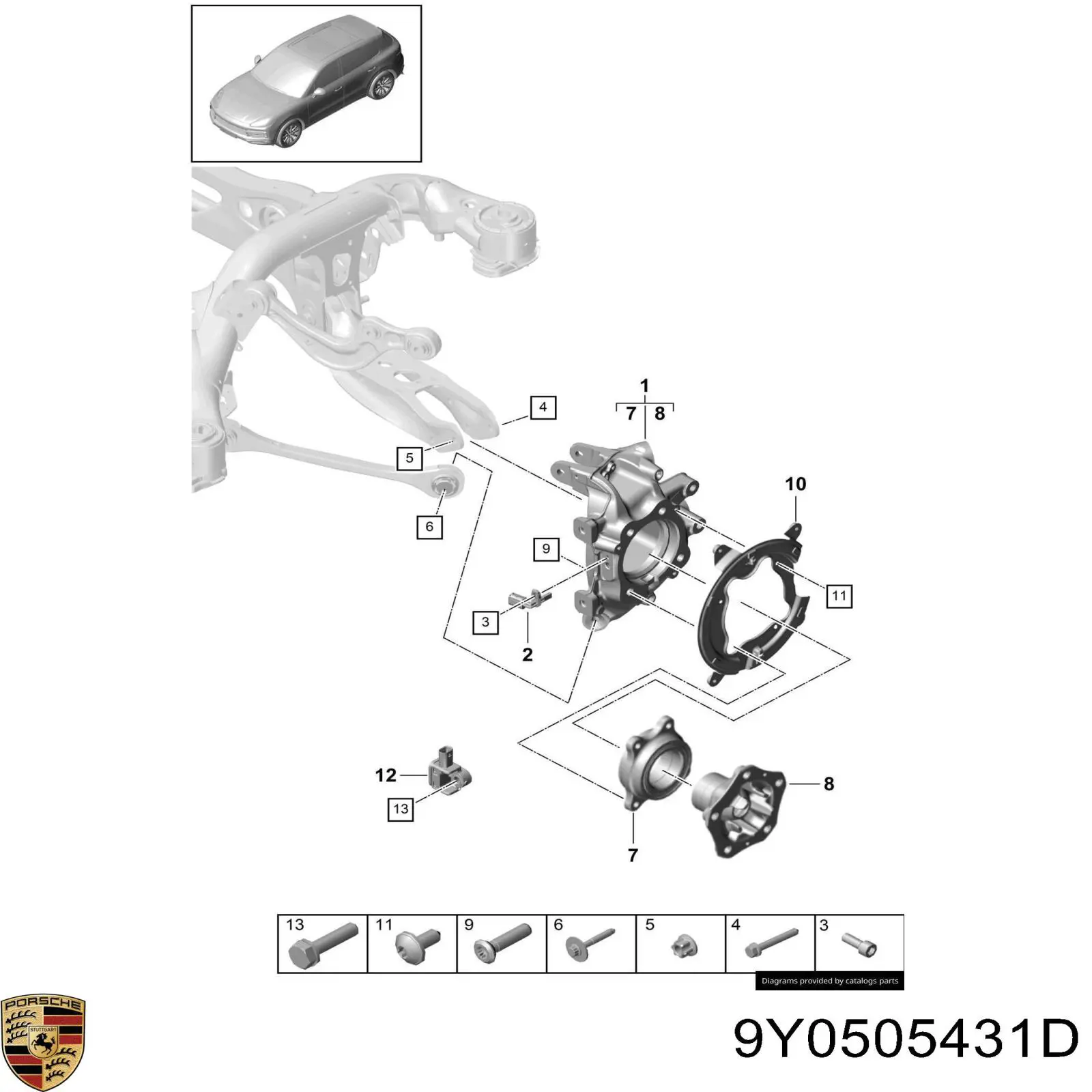 9Y0505431D Porsche 