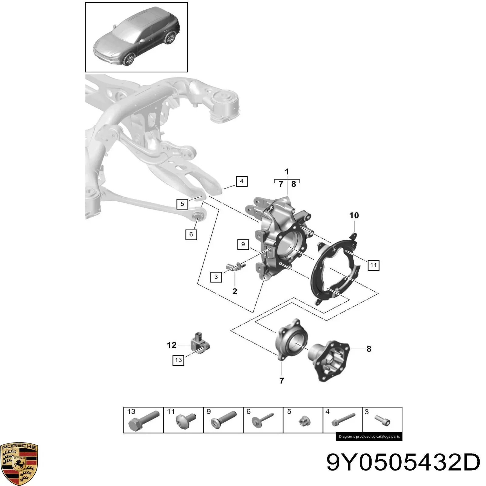  9Y0505432D Porsche