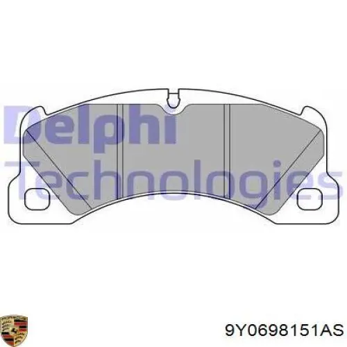 Купить 9Y0698151AS Porsche Колодки тормозные