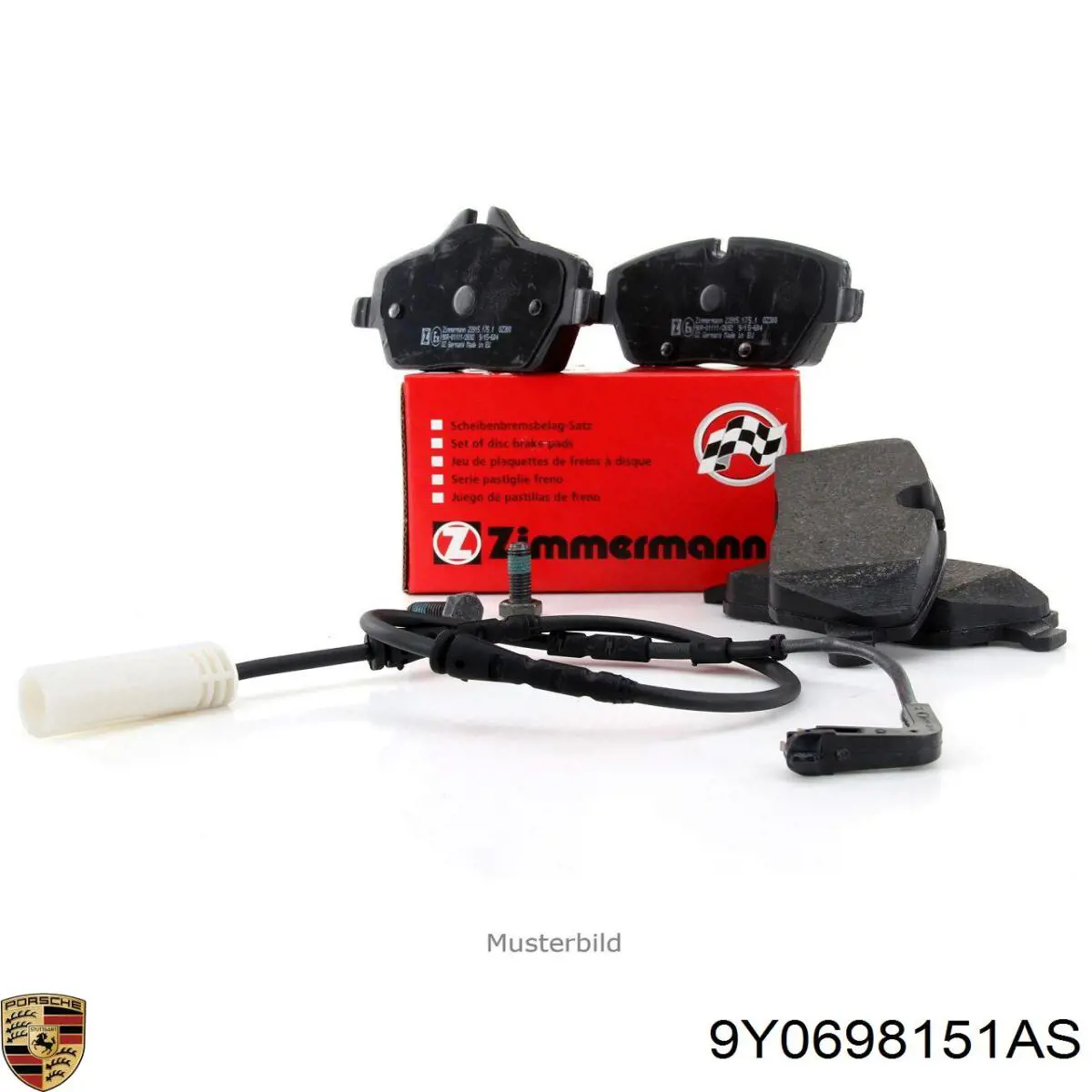 Передние тормозные колодки 9Y0698151AS Porsche