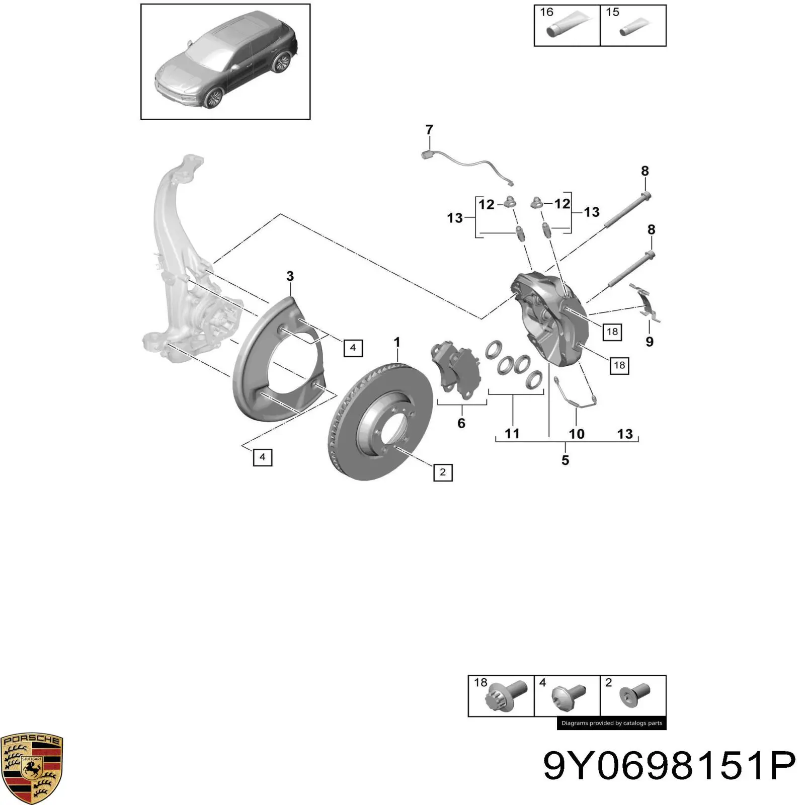  9Y0698151P Porsche