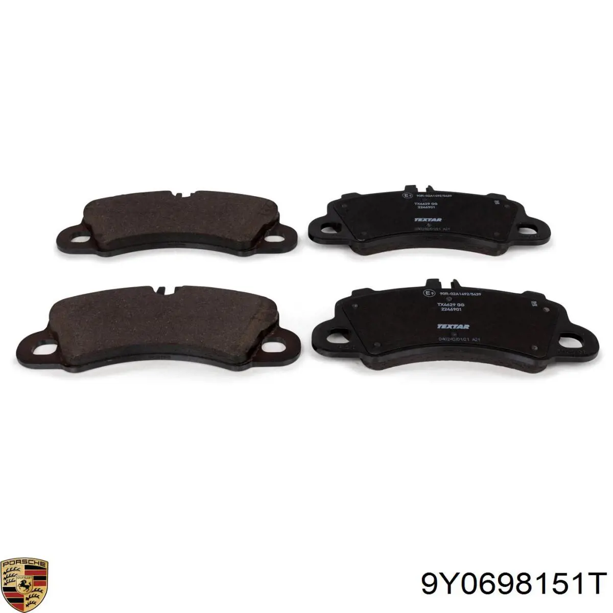 Купить 9Y0698151T Porsche Колодки тормозные