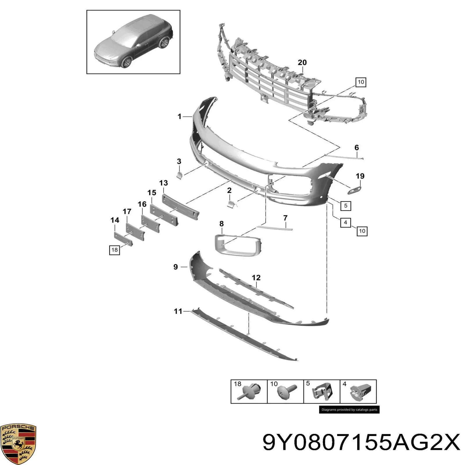  9Y0807155AG2X Porsche