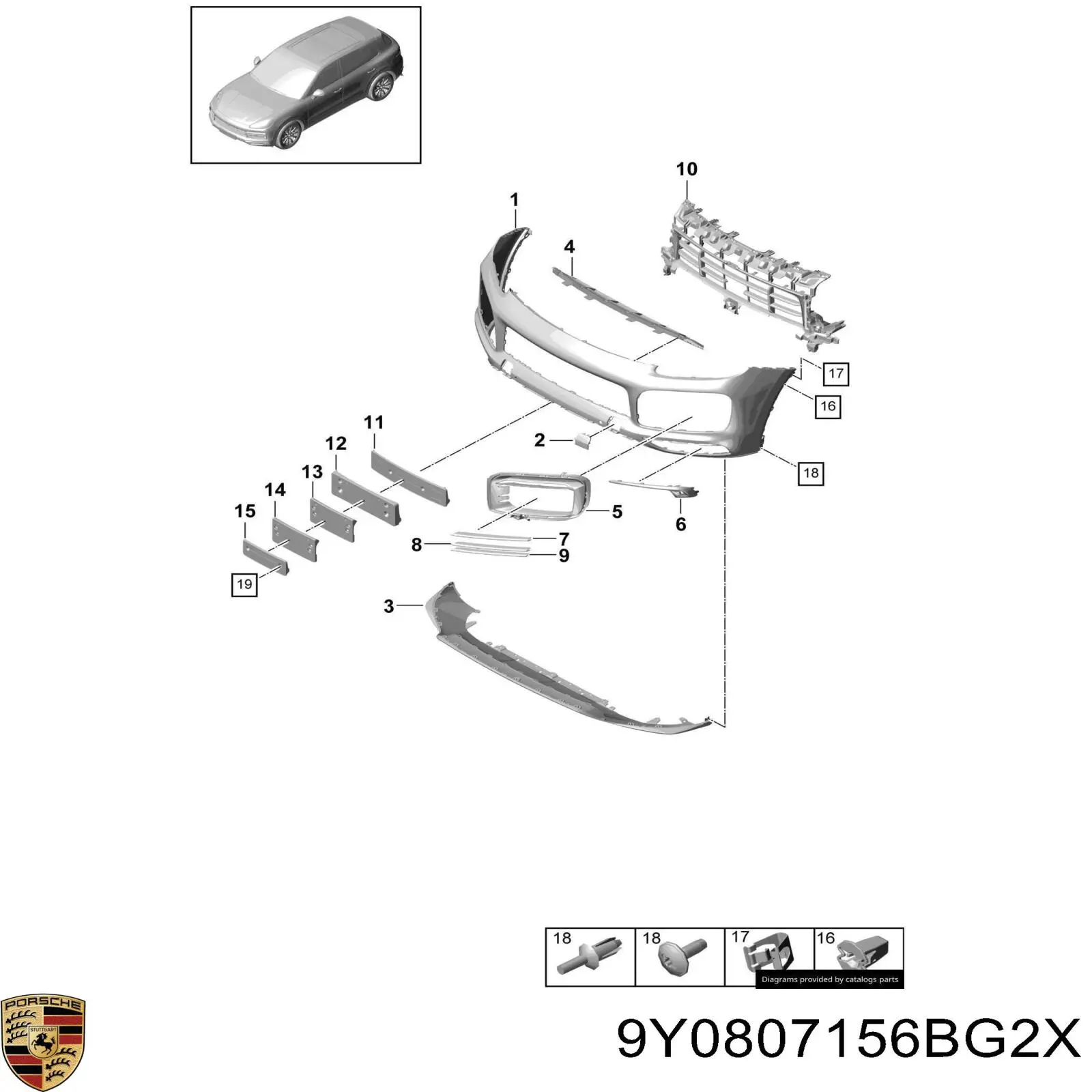 9Y0807156BG2X Porsche 