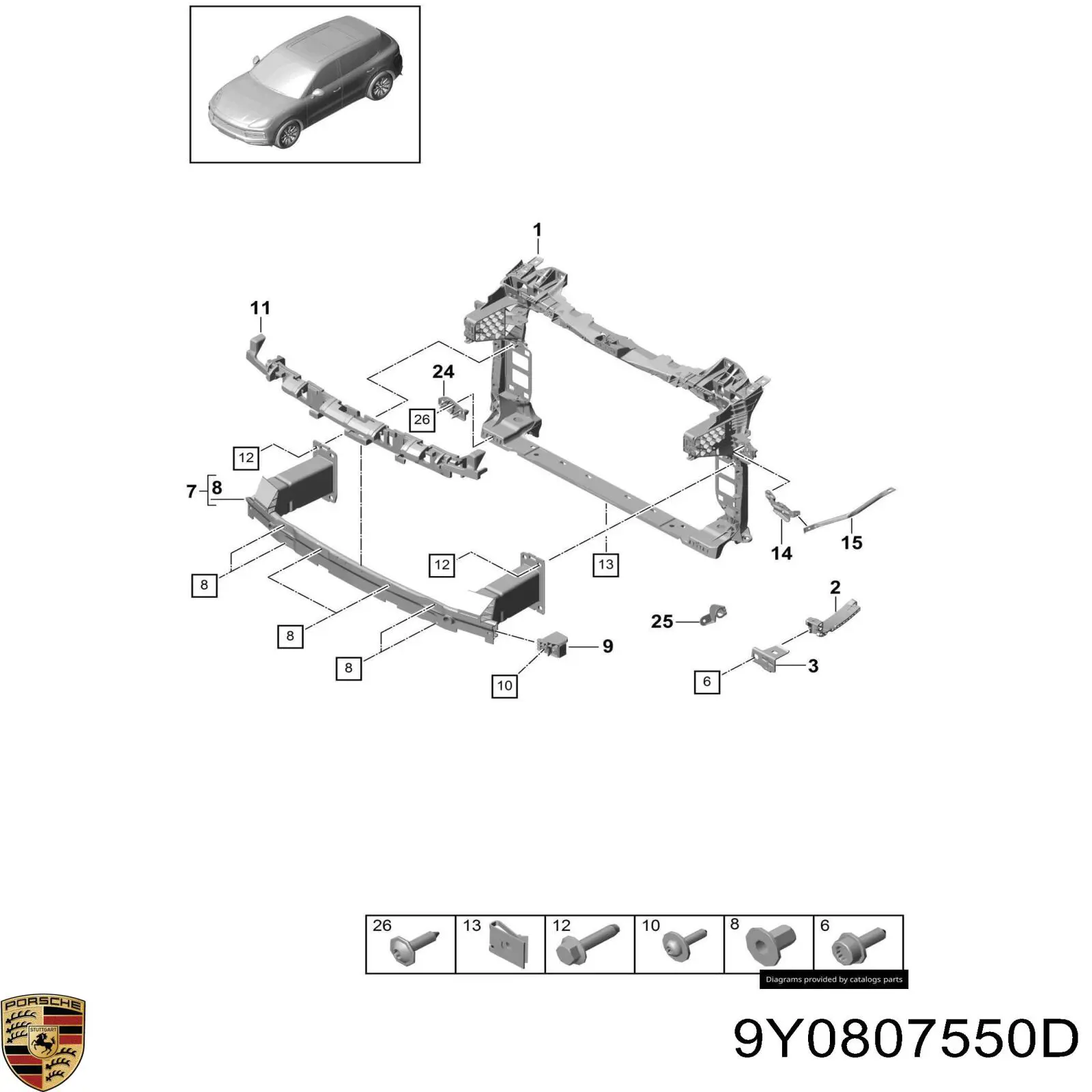 9Y0807550D Porsche 