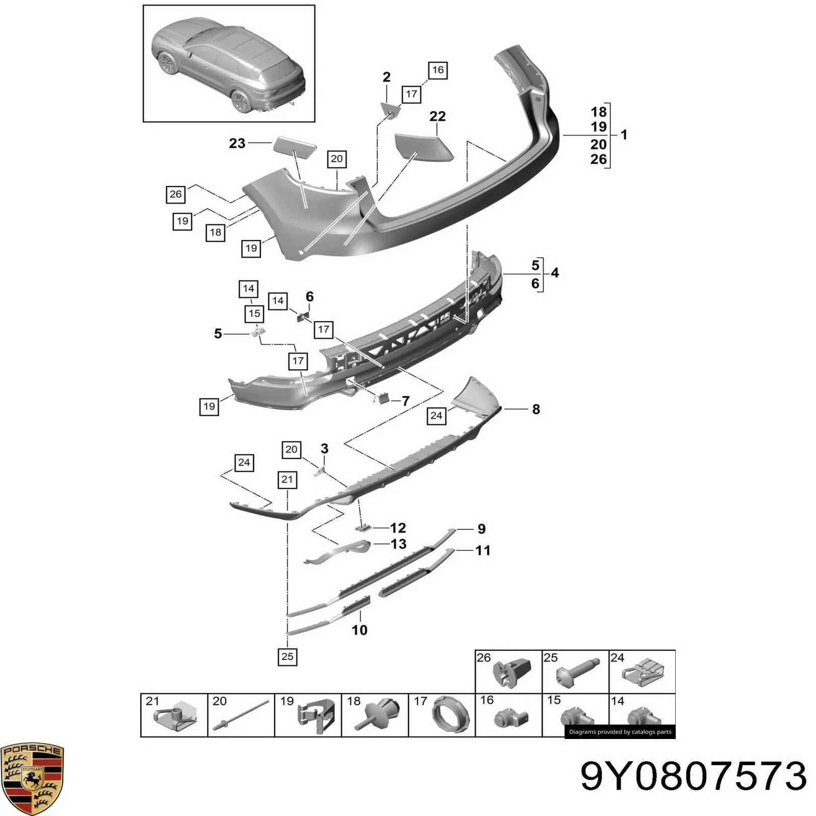 9Y0807573 Porsche 