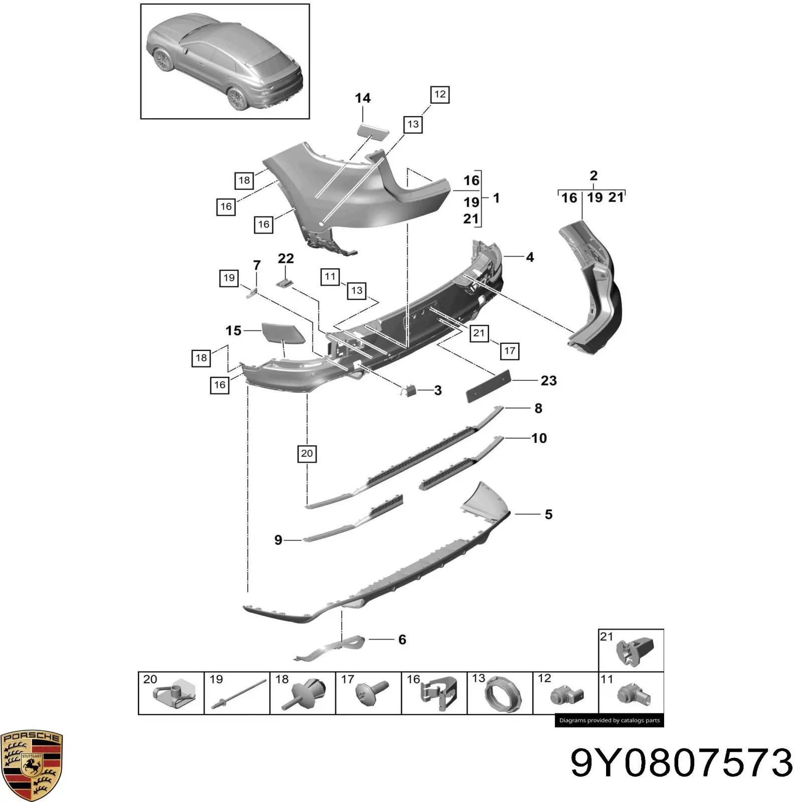  Porsche 9Y0807573 цена, от 51.84 USD
