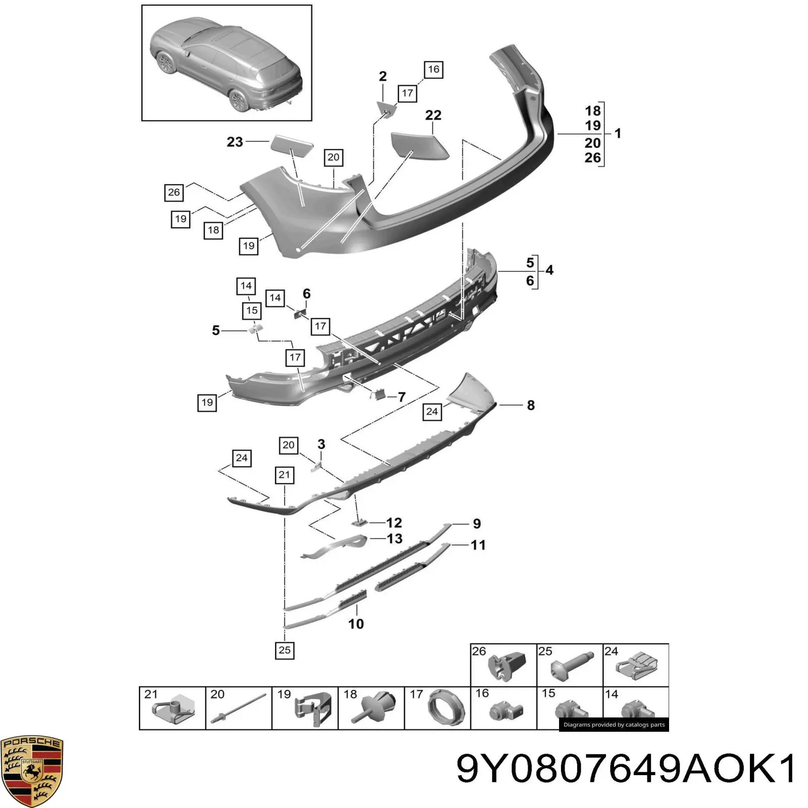  9Y0807649AOK1 Porsche