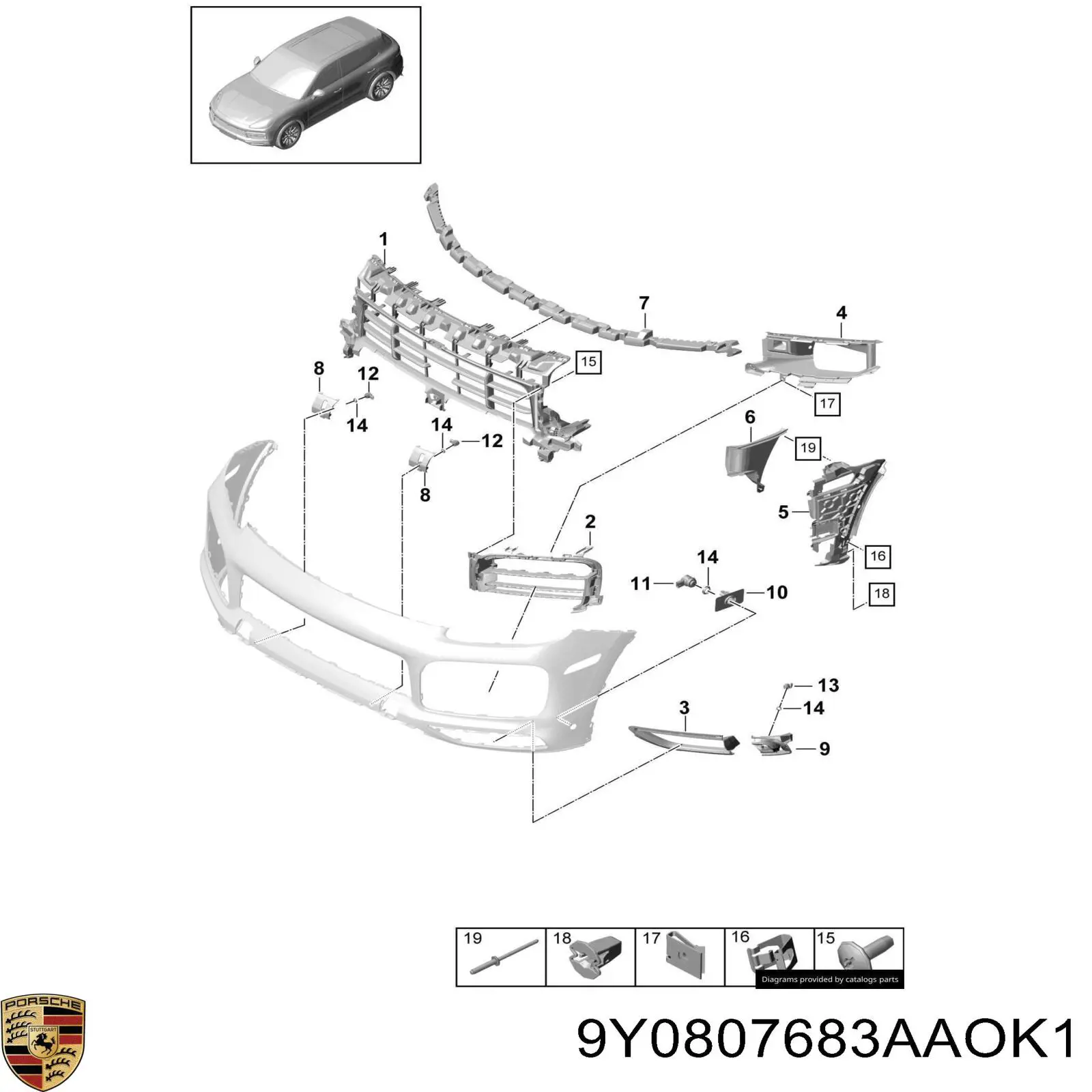 9Y0807683AAOK1 Porsche 