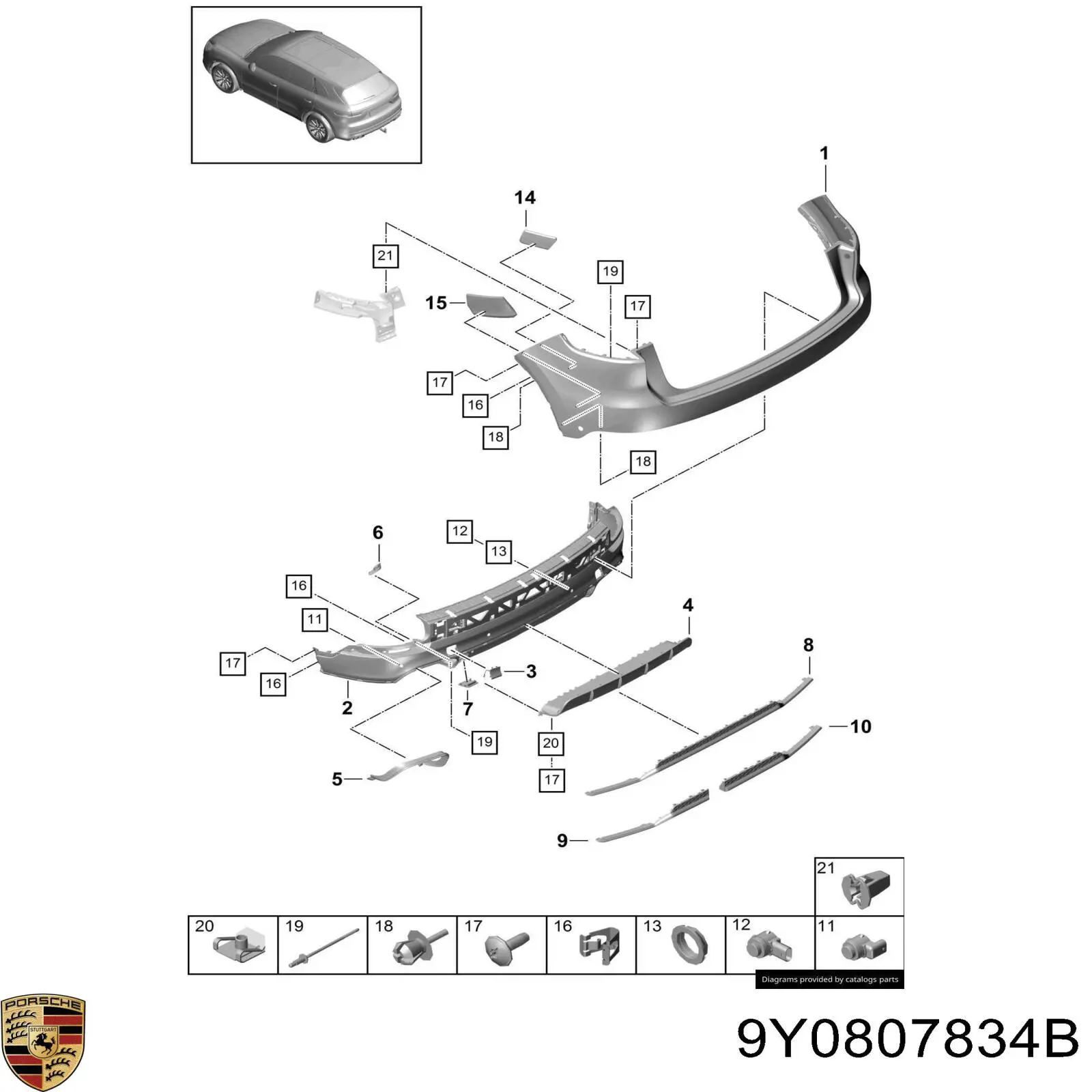 9Y0807834B Porsche 