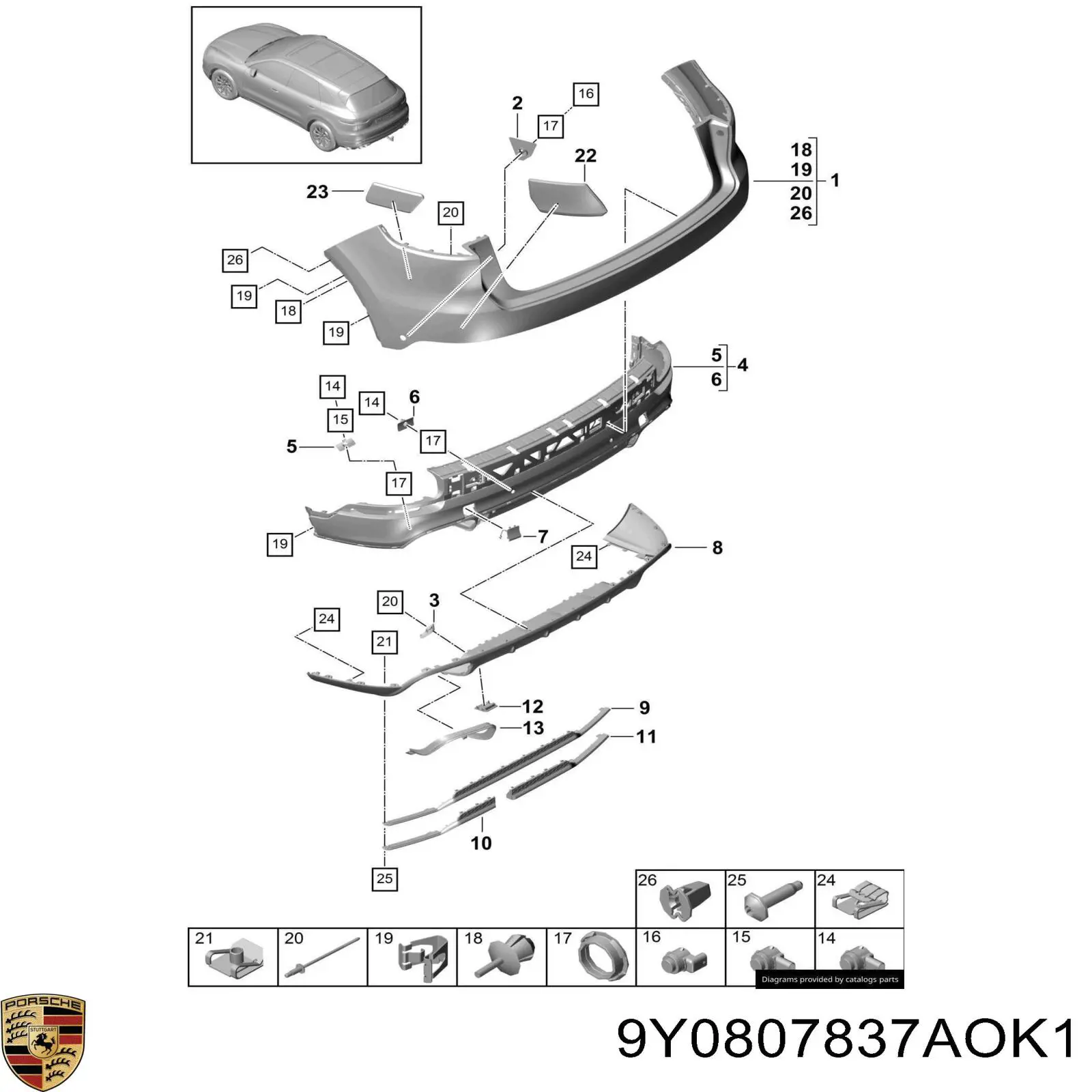  9Y0807837AOK1 Porsche