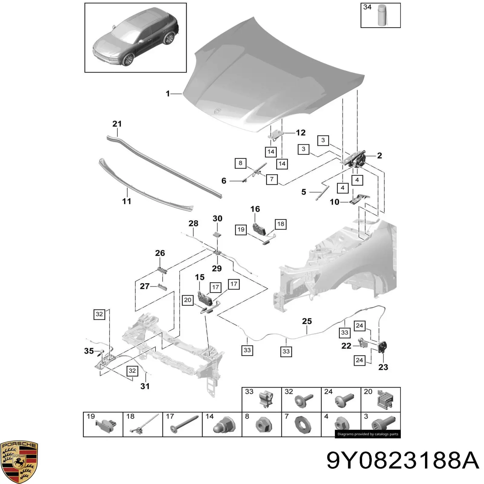 9Y0823188B Porsche 