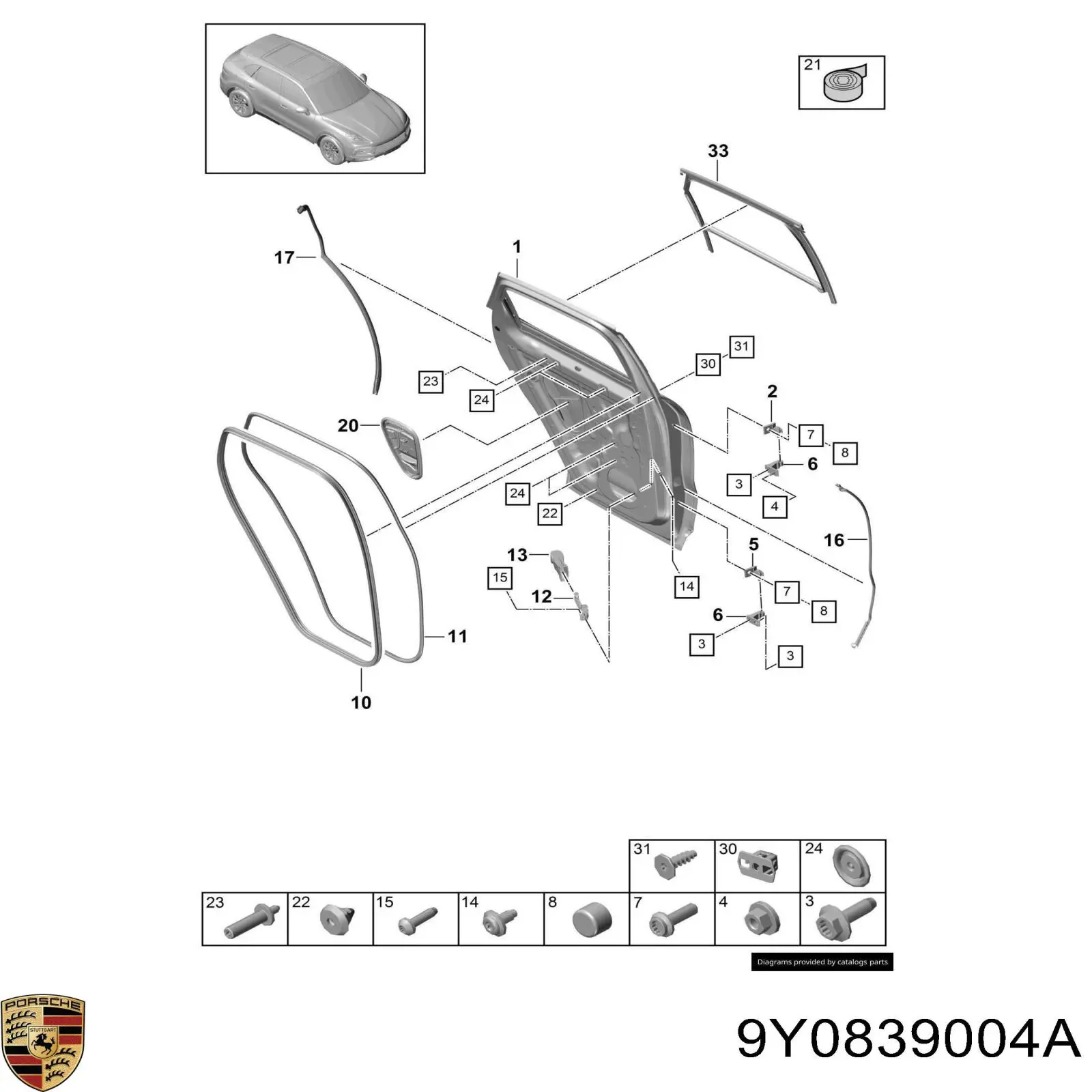 9Y0839004A Porsche 