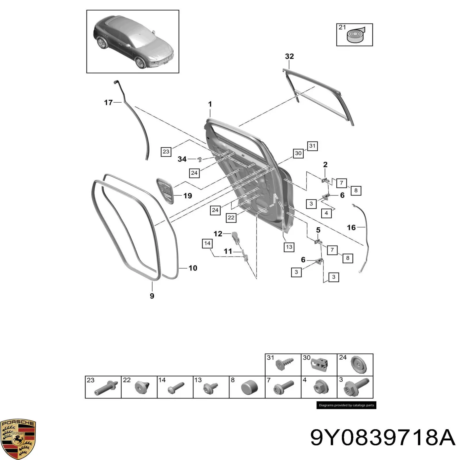  Porsche 9Y0839718A цена, от 82.82 USD