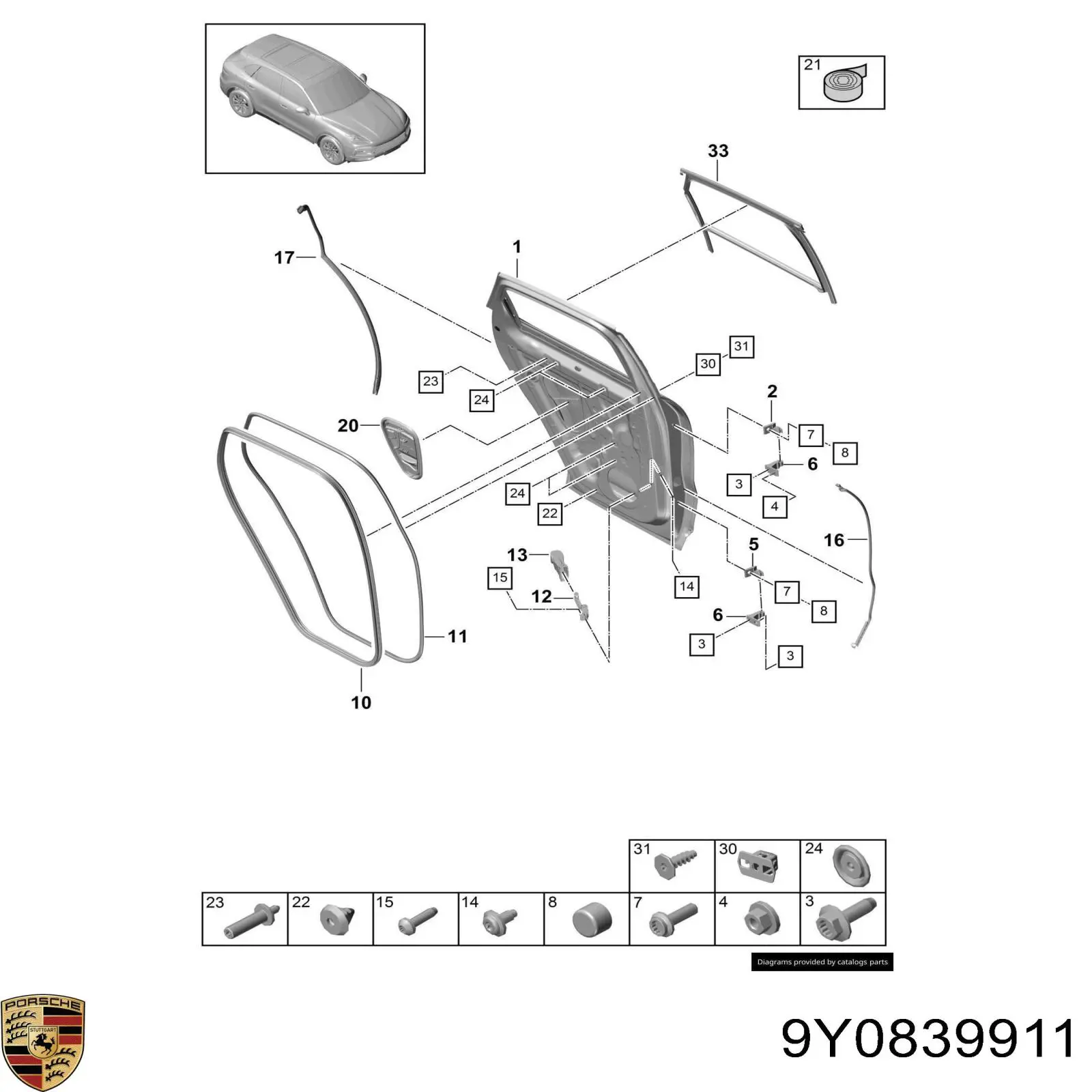 9Y0839911 Porsche 