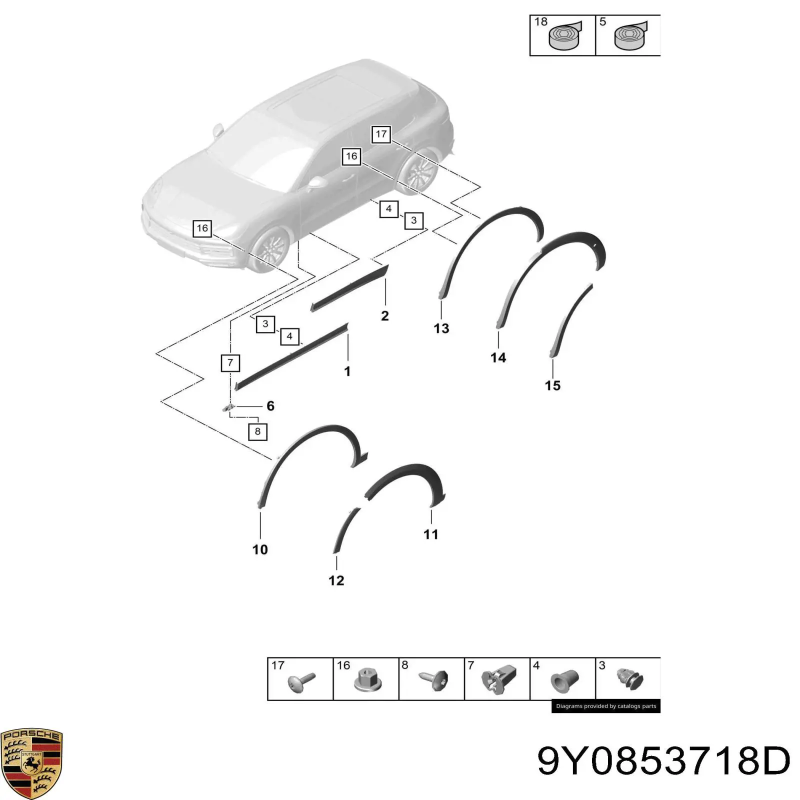 9Y0853718D Porsche 