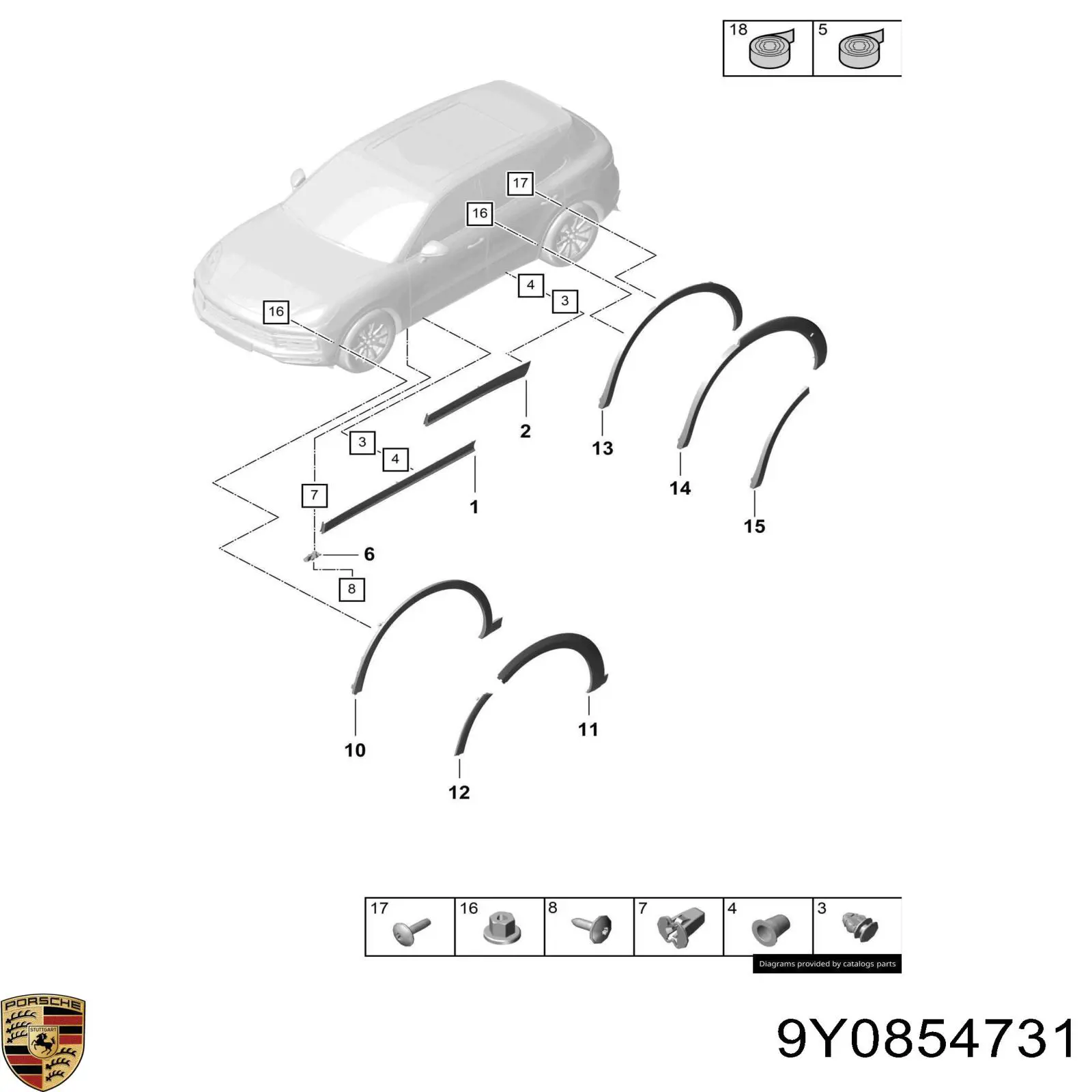 Купить 9Y0854731 Porsche 