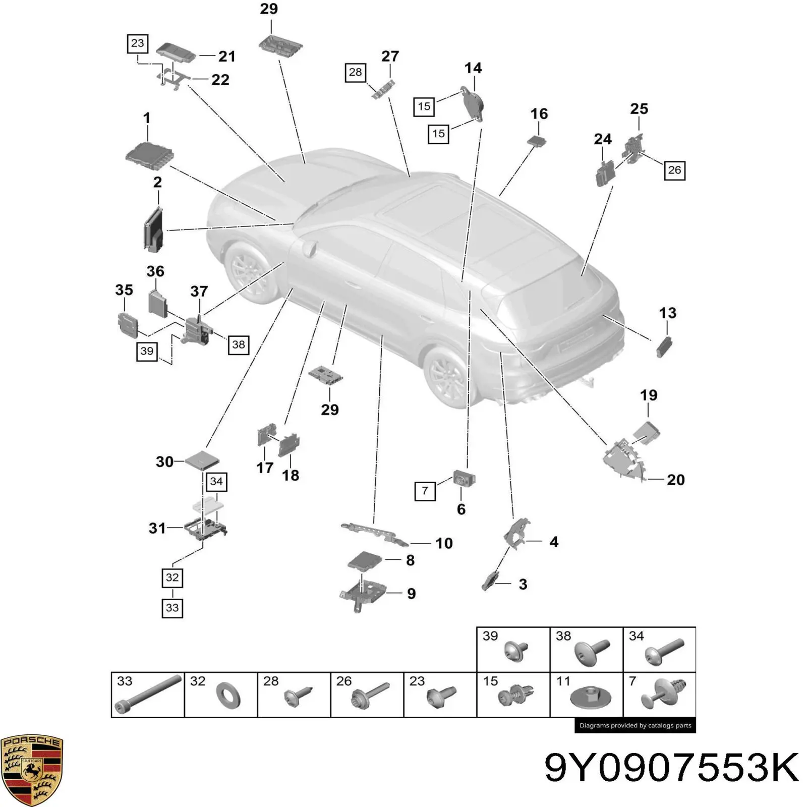 9Y0907553H Porsche 