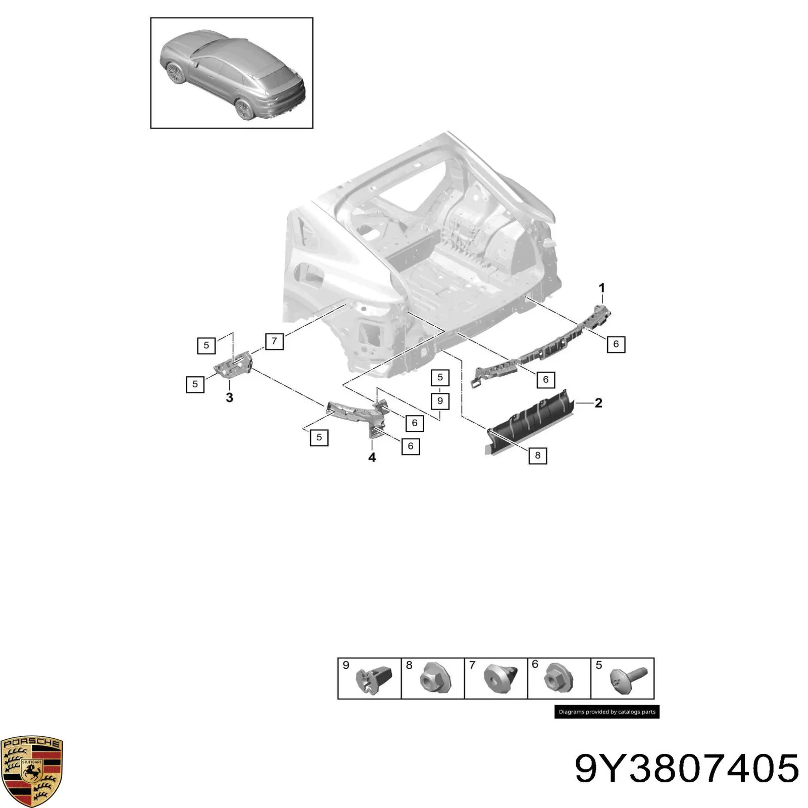 9Y3807405 Porsche 