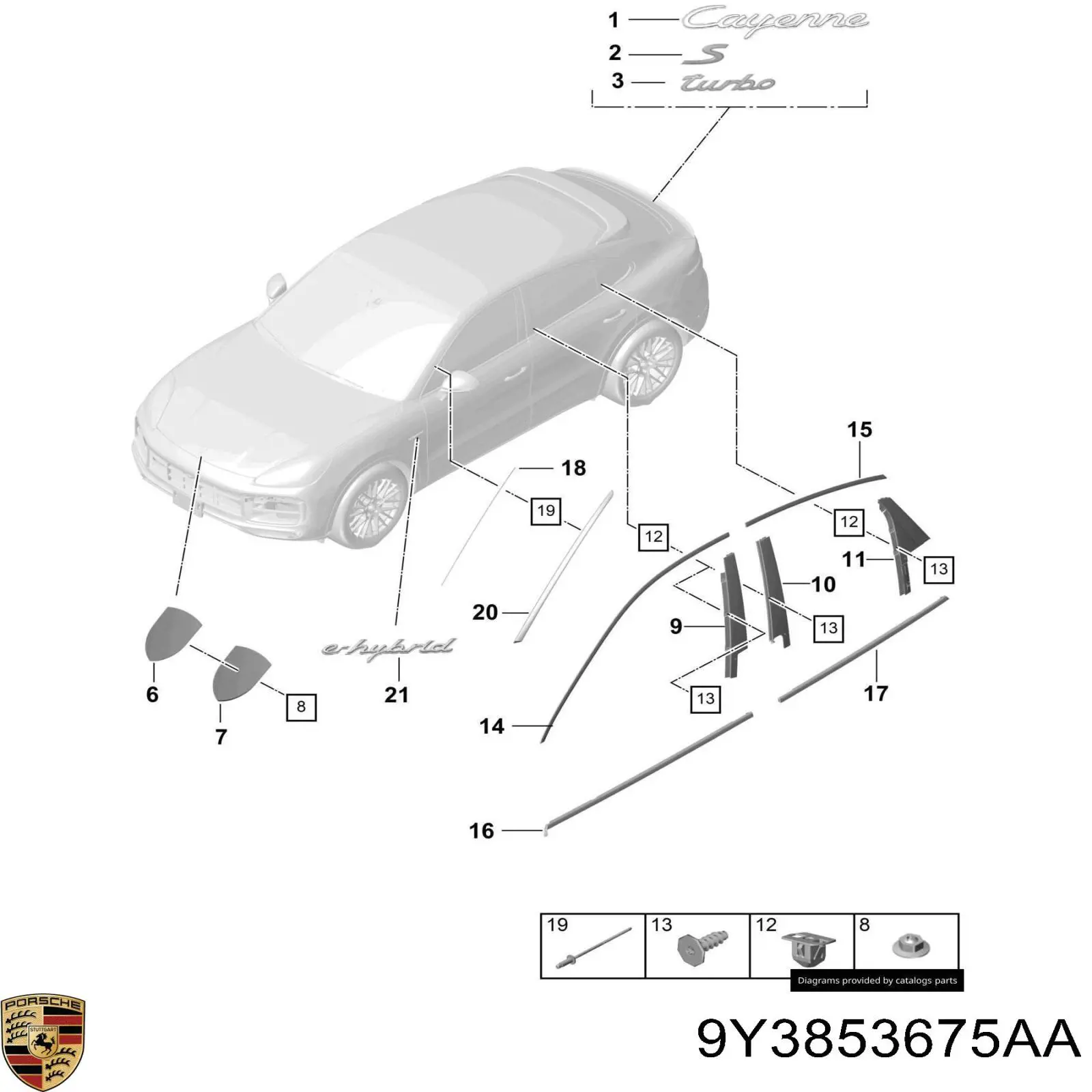9Y3853675AA Porsche 