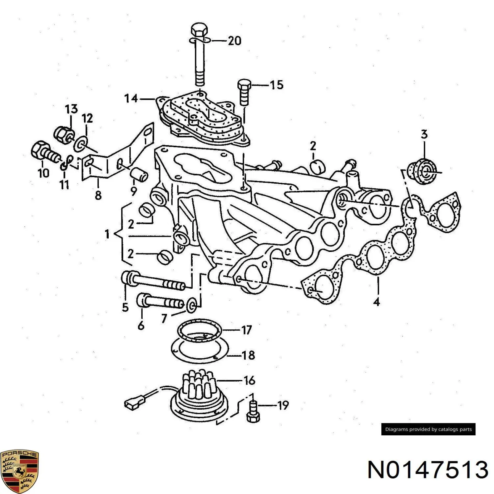 Болт крепления форсунки 90006721101 Porsche