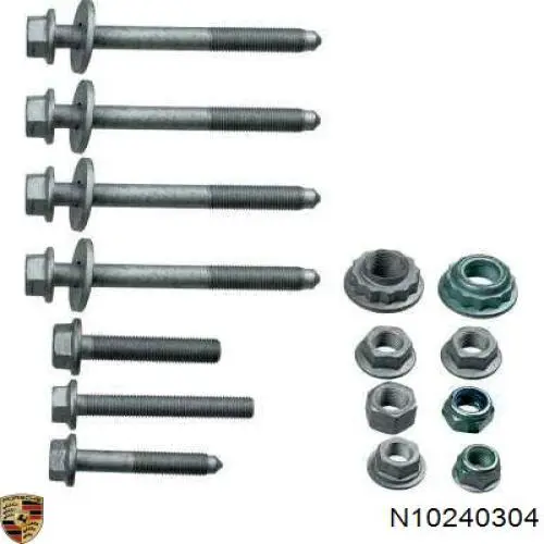 N10240304 Porsche parafuso de fixação de braço oscilante dianteiro, kit