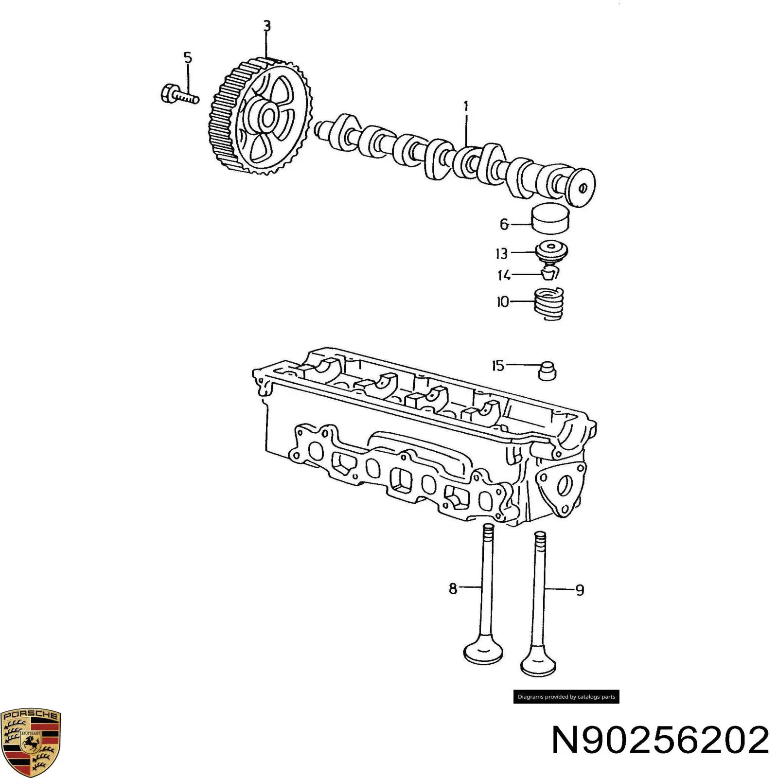 Купить N90256202 Porsche Болт шестерни распредвала