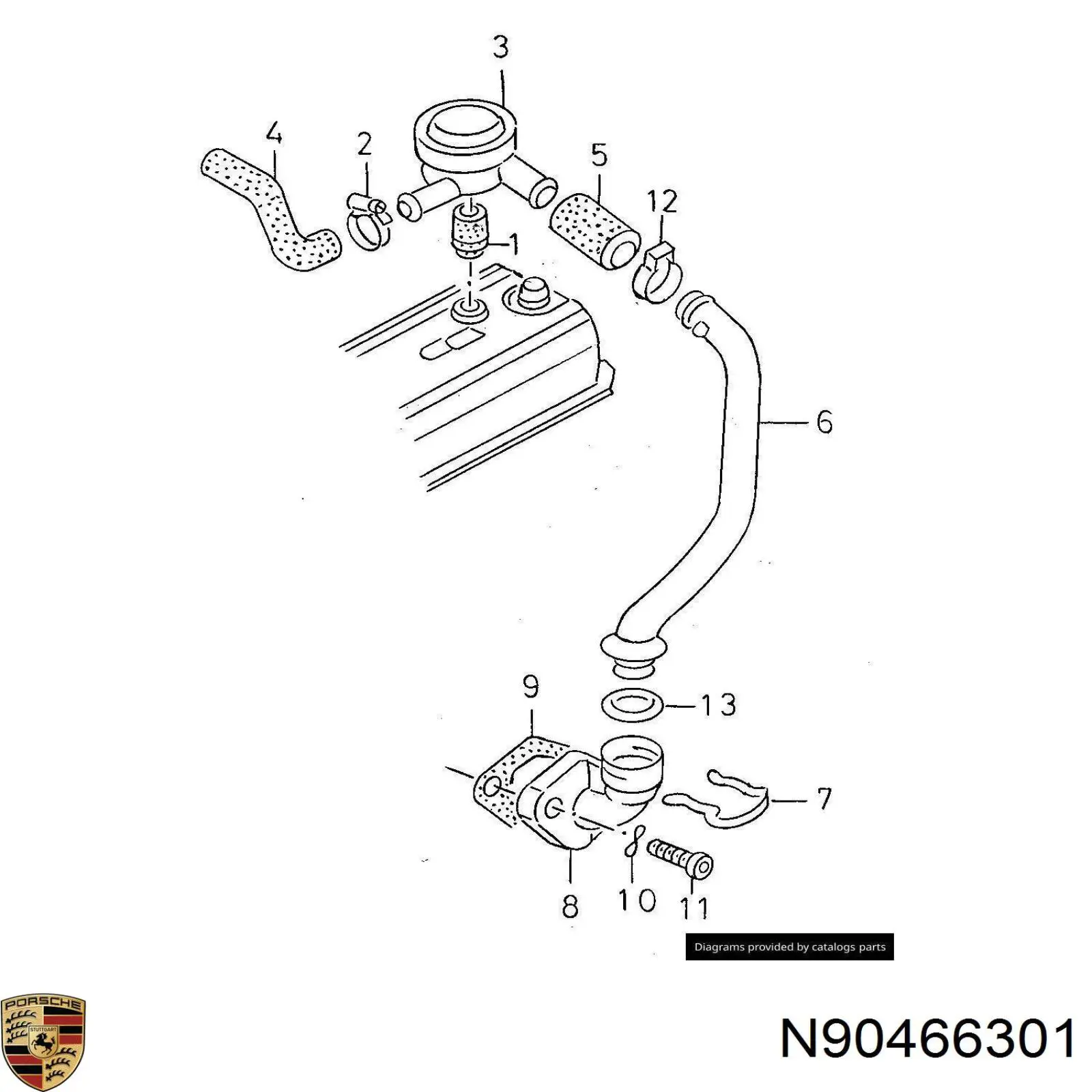 Прокладка пробки поддона двигателя N90466301 Porsche