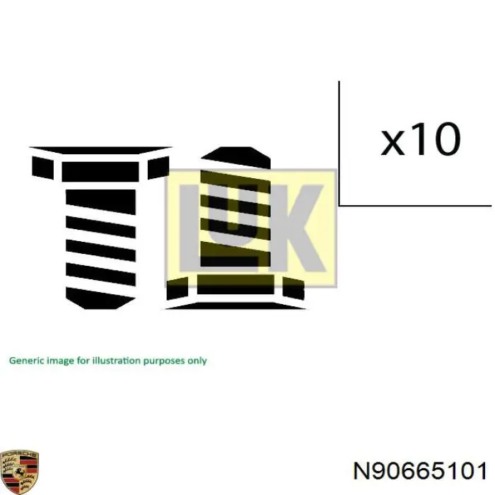 Болт крепления маховика Porsche N90665101 цена, от 5.11 USD