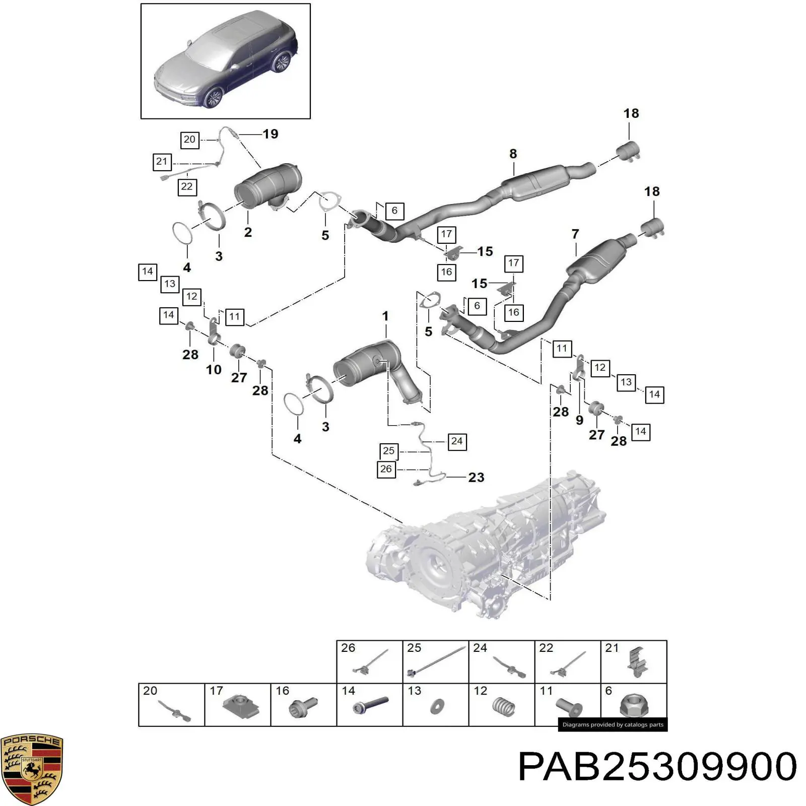  PAB25309900 Porsche