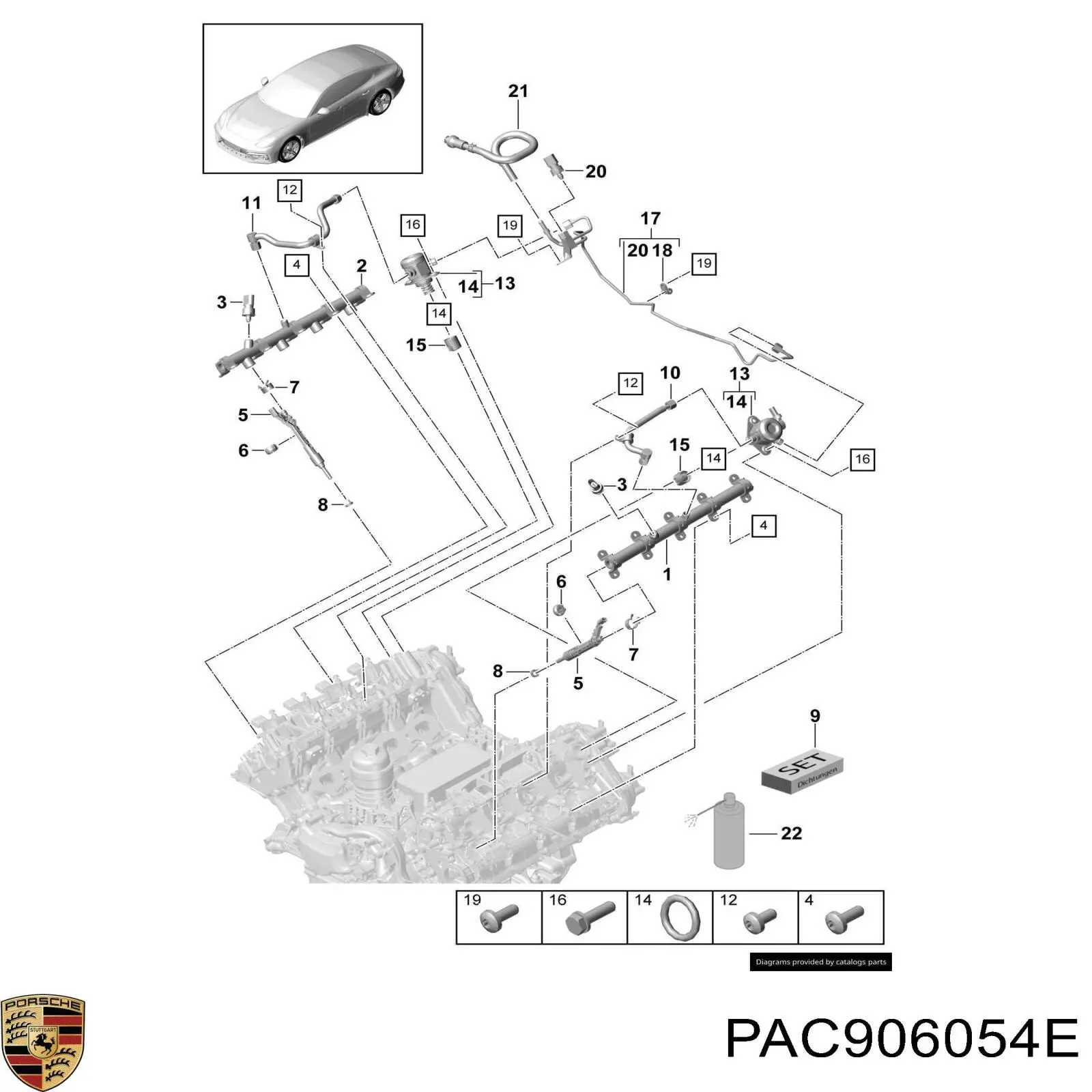  Датчик давления топлива Porsche Panamera 