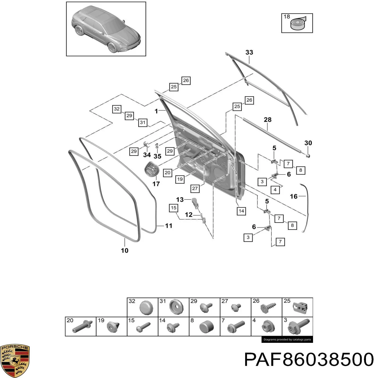 PAF86038500 Porsche 