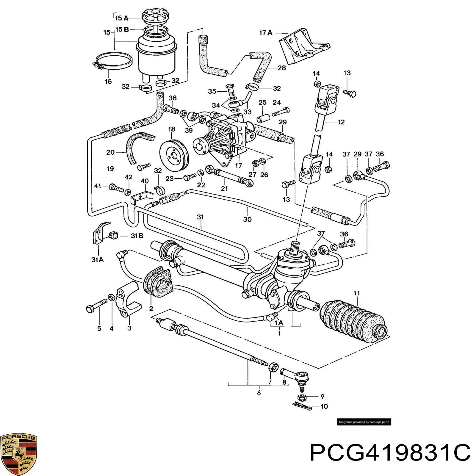 Купить PCG419831C Porsche Пыльник рулевого механизма (рейки) левый