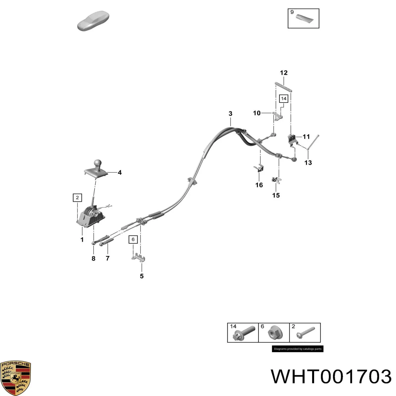  Porsche WHT001703 цена, от 5.95 USD