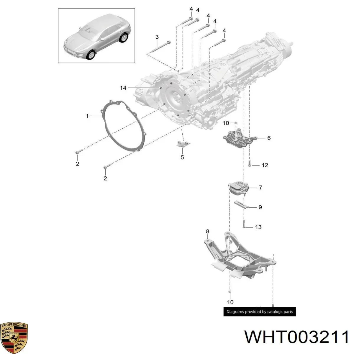  Porsche WHT003211 цена, от 4.30 USD