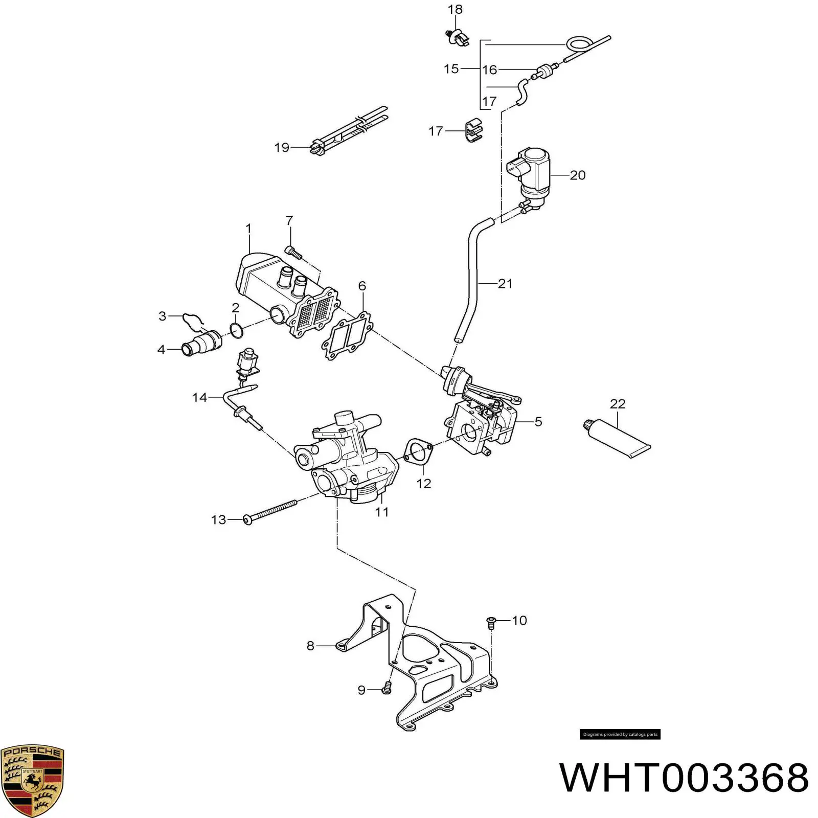 WHT003368 Porsche прокладка термостата